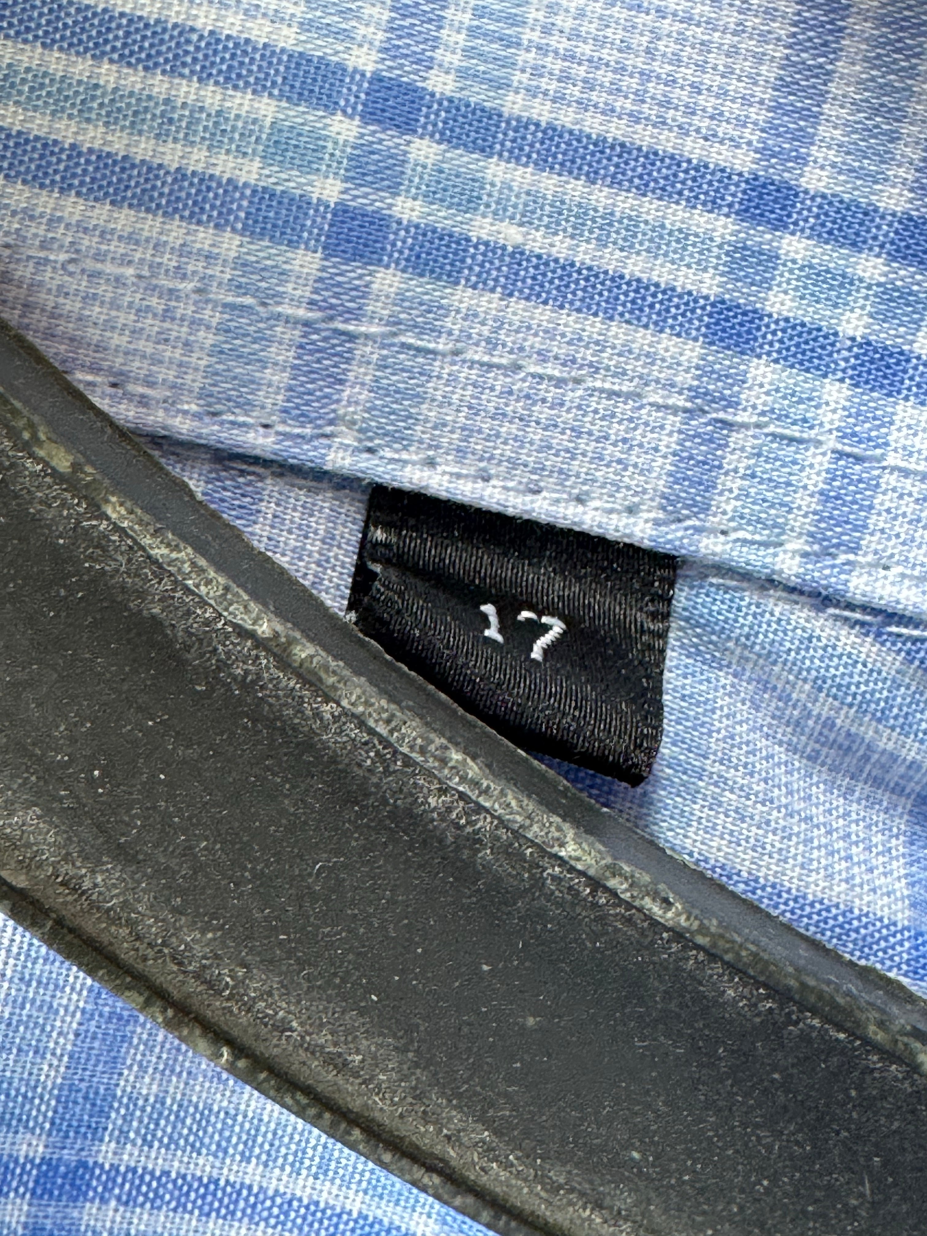 Bhs® XXL | Chest: 26.5" | Check | Collar 17" Shirt | Cotton - Poly | 4737 - Genuine Maal