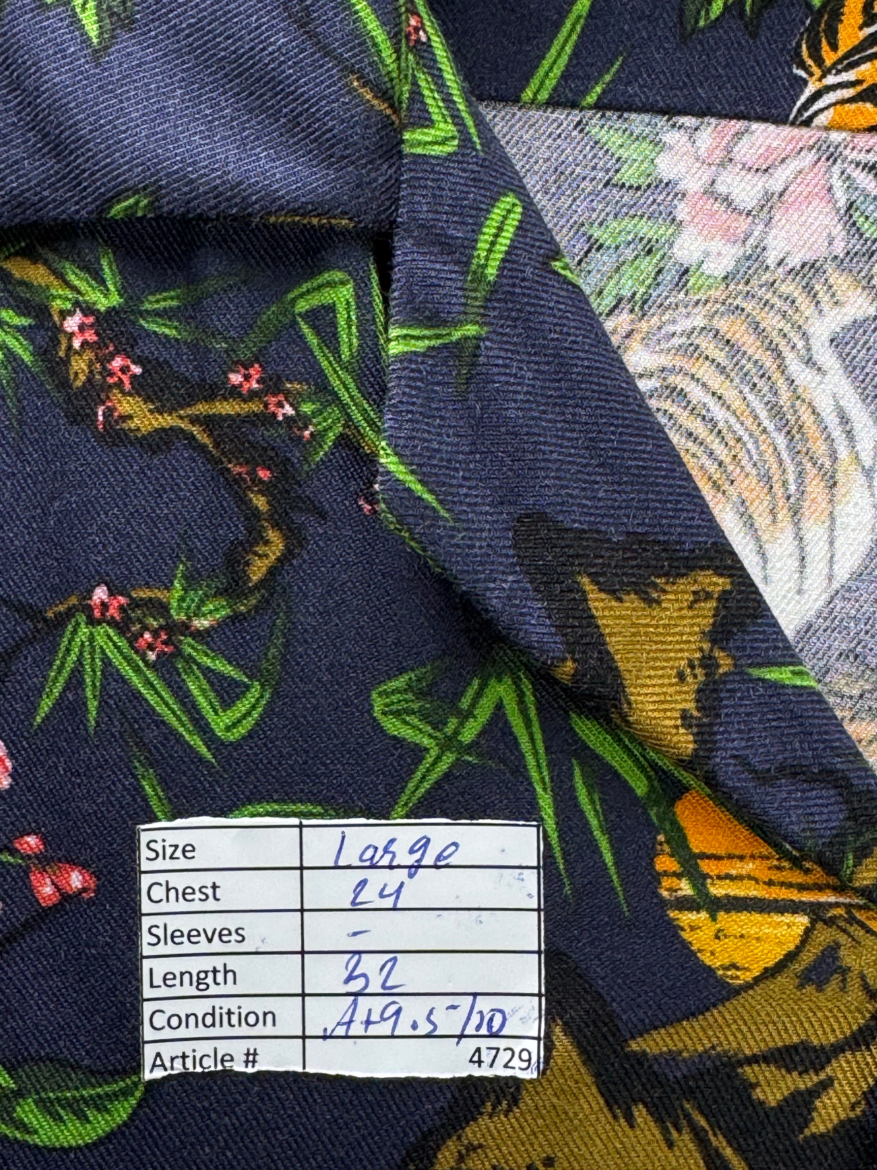 Primark® Large | Chest: 24" | Floral | Shirt | Viscose | 4729 - Genuine Maal