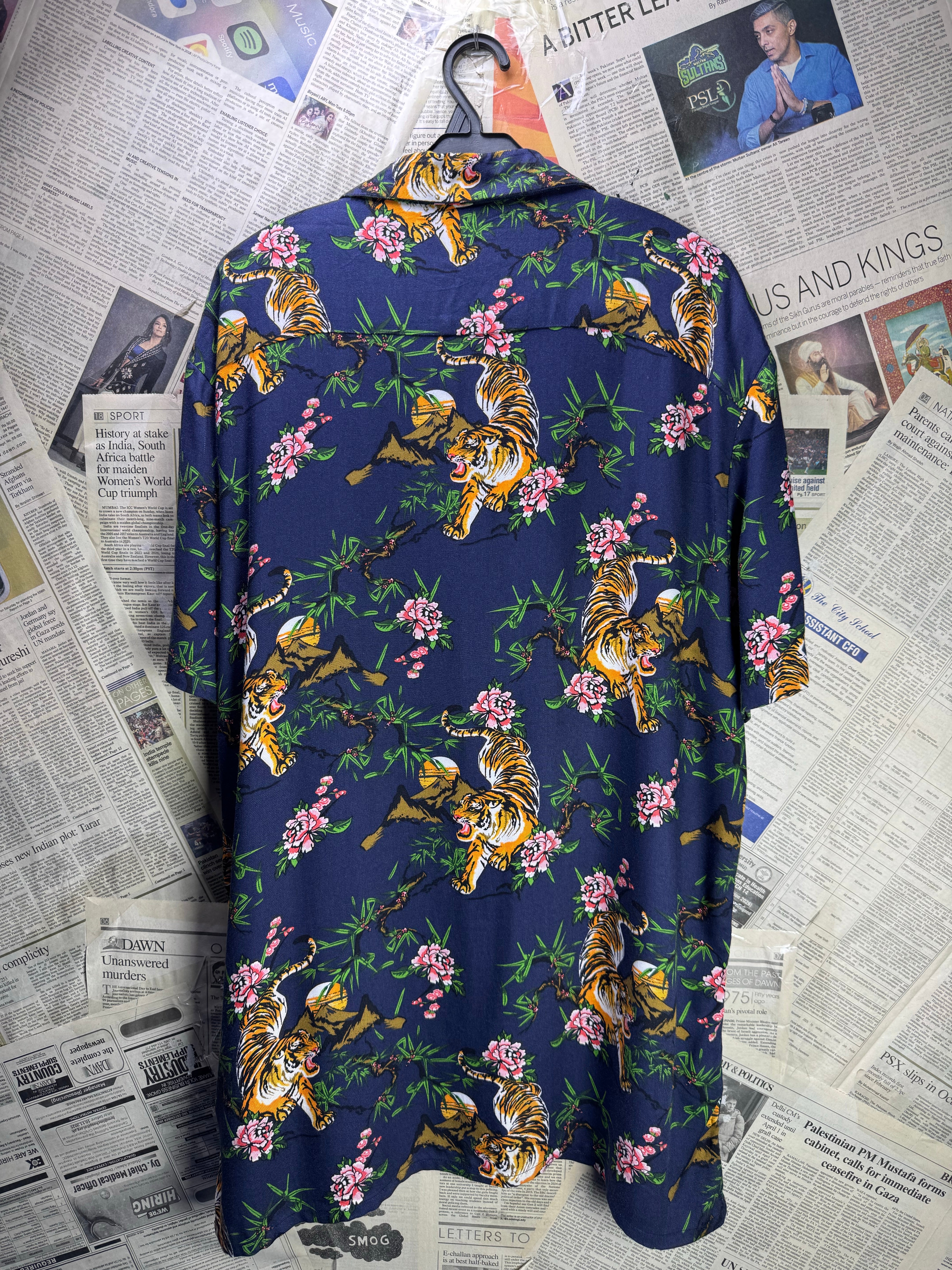 Primark® Large | Chest: 24" | Floral | Shirt | Viscose | 4729 - Genuine Maal