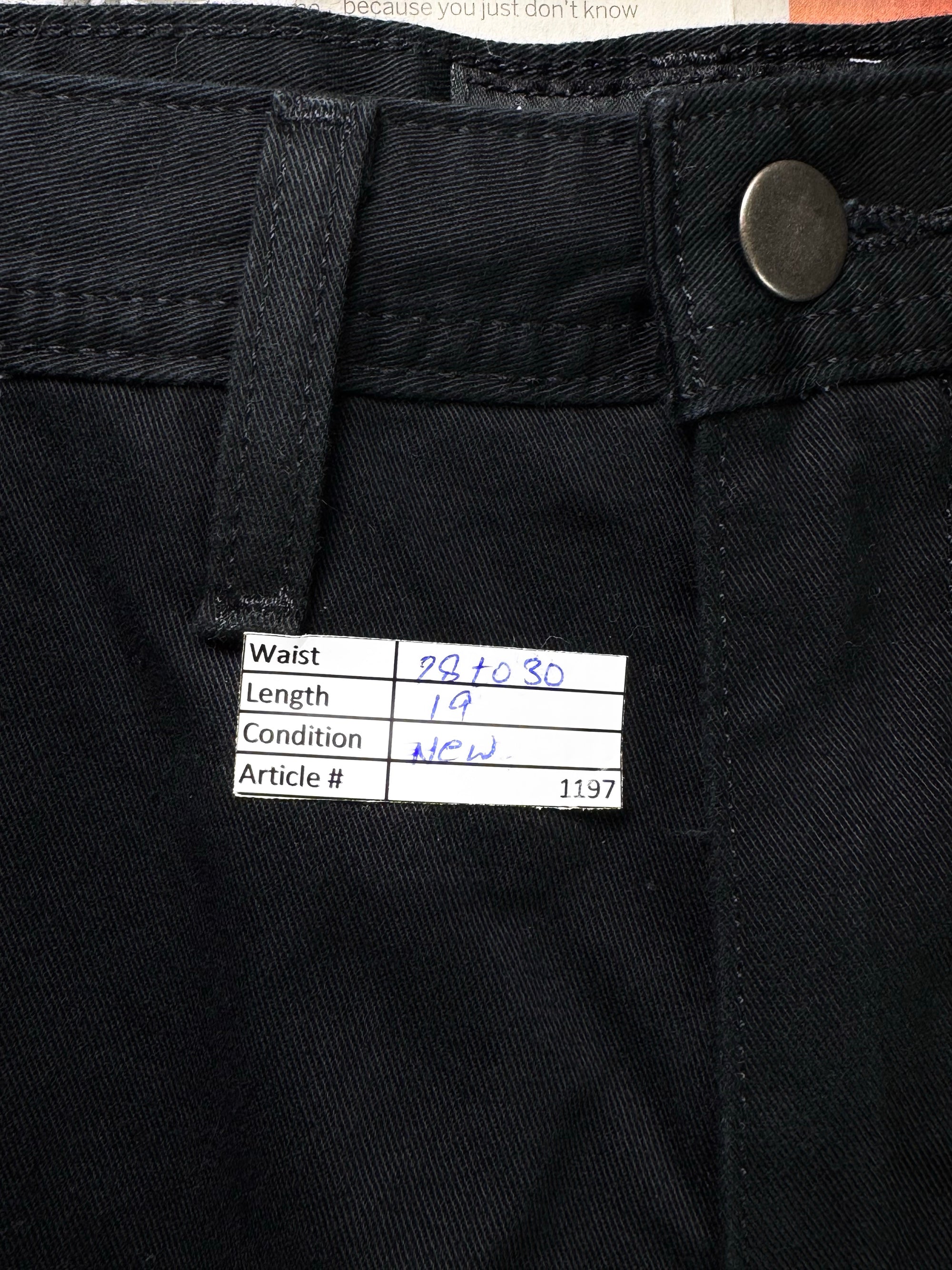 Empyre® Waist: 28" to 30" | Black | Golf Shorts | Cotton | 1197 - Genuine Maal