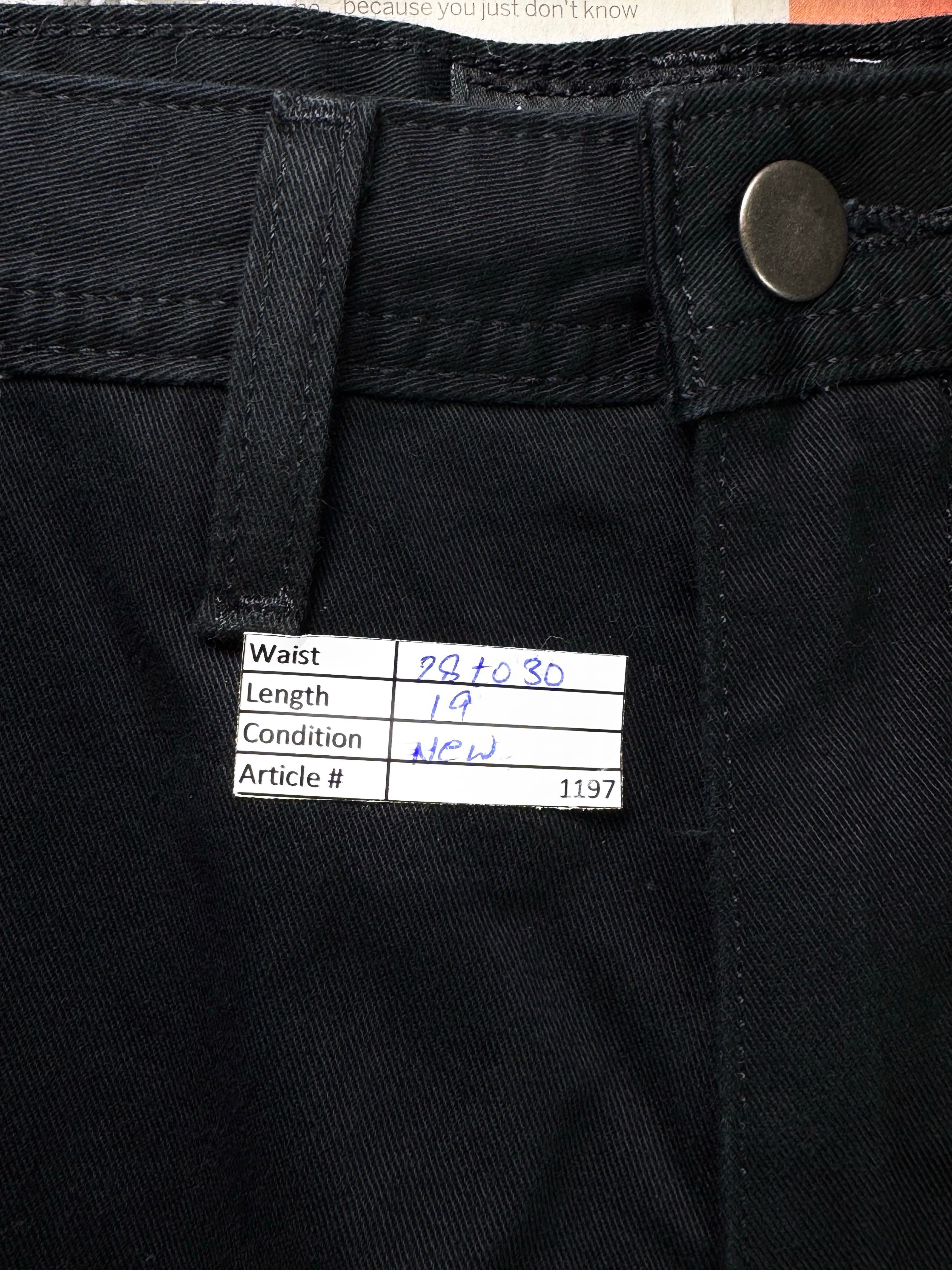 Empyre® Waist: 28" to 30" | Black | Golf Shorts | Cotton | 1197 - Genuine Maal