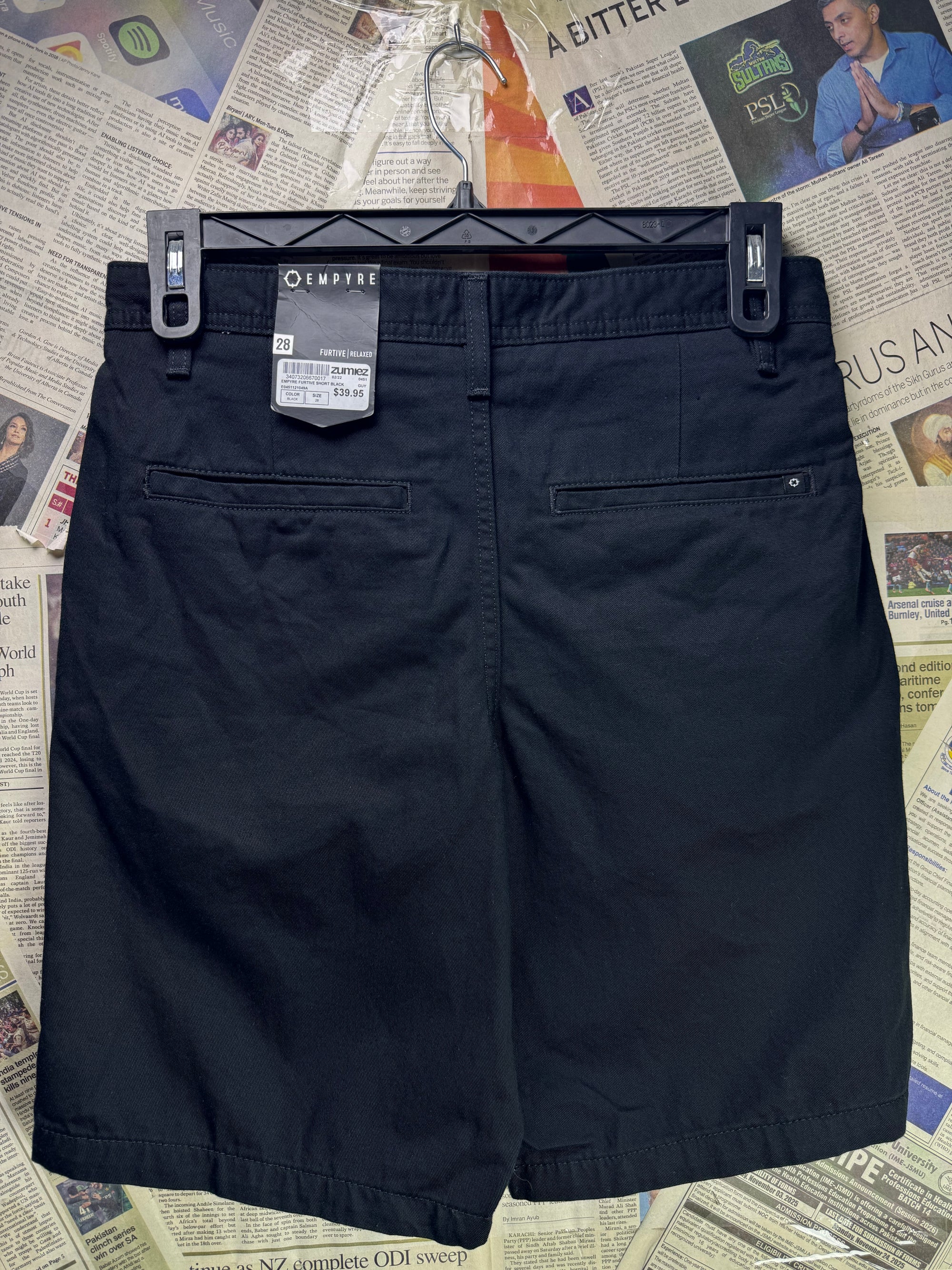 Empyre® Waist: 28" to 30" | Black | Golf Shorts | Cotton | 1197 - Genuine Maal
