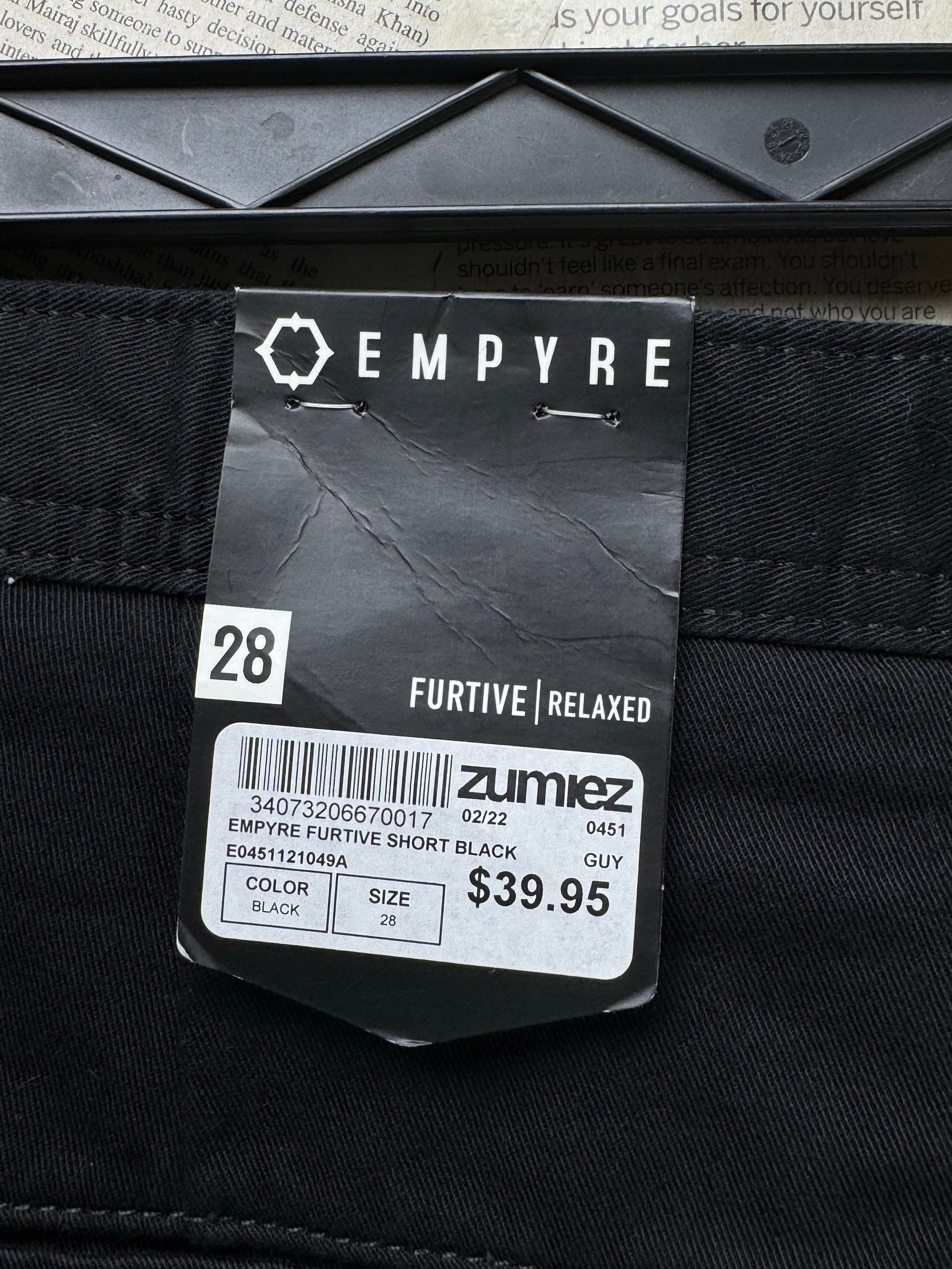 Empyre® Waist: 28" to 30" | Black | Golf Shorts | Cotton | 1197 - Genuine Maal