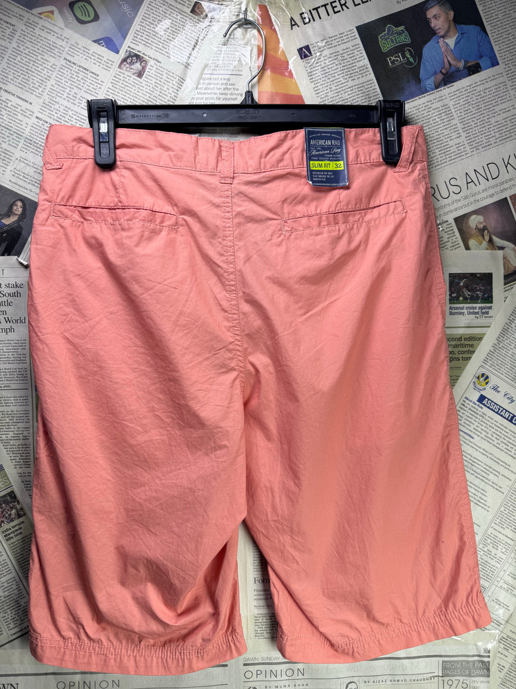 American Rag® Waist: 32" | Pastel Peach | Slim Fit Golf Shorts | Cotton | 1184 - Genuine Maal