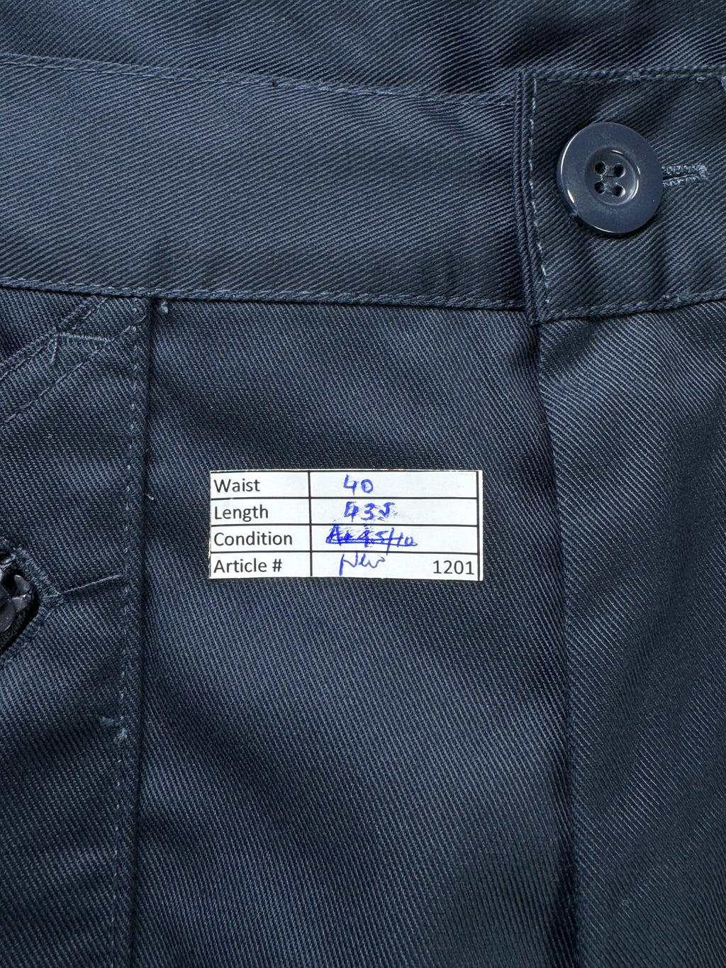 Dickies® Waist: 40" | Navy Blue | Workwear Cargo Trousers | Poly - Cotton | 1201 - Genuine Maal