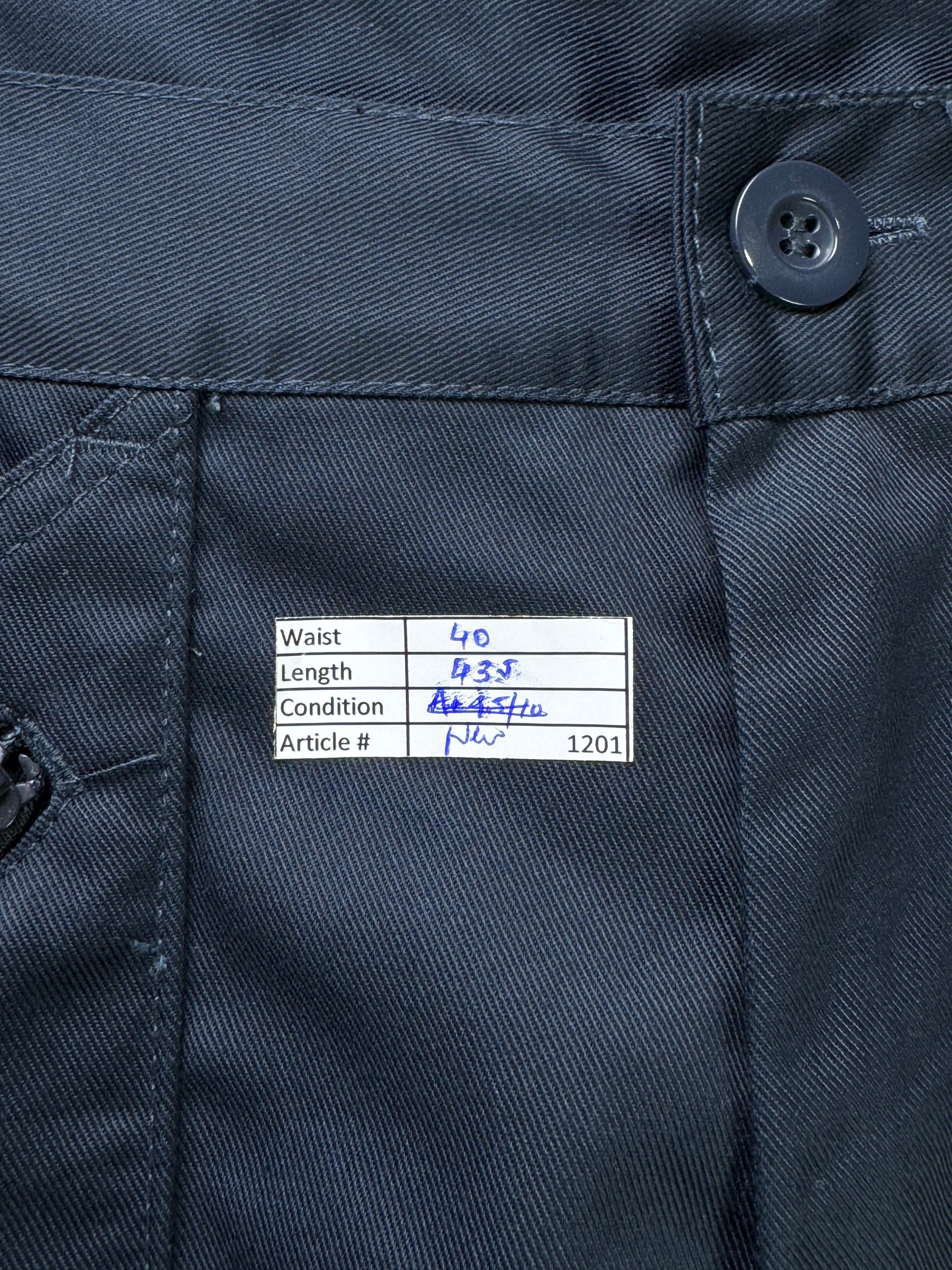 Dickies® Waist: 40" | Navy Blue | Workwear Cargo Trousers | Poly - Cotton | 1201 - Genuine Maal