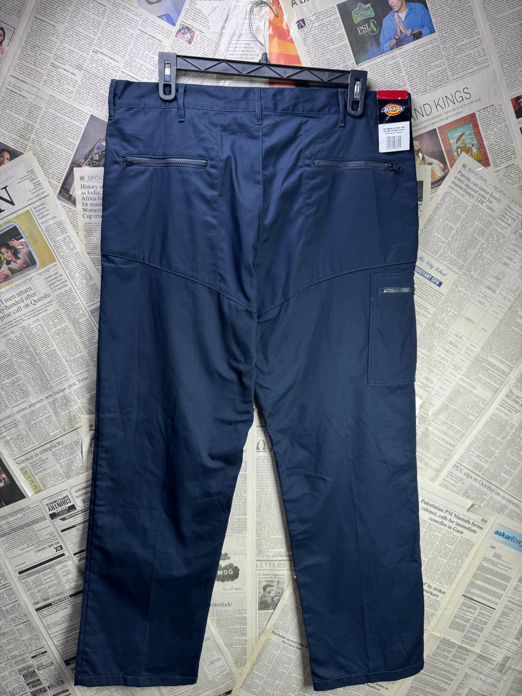 Dickies® Waist: 40" | Navy Blue | Workwear Cargo Trousers | Poly - Cotton | 1201 - Genuine Maal