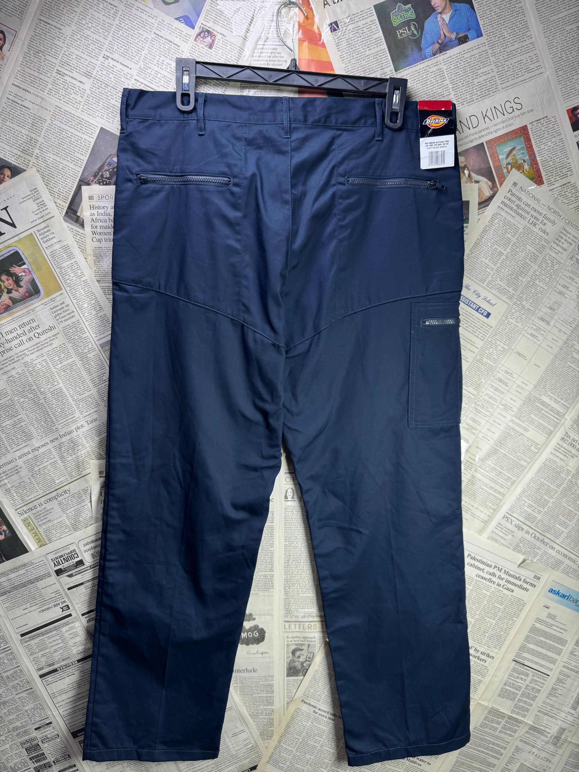 Dickies® Waist: 40" | Navy Blue | Workwear Cargo Trousers | Poly - Cotton | 1201 - Genuine Maal