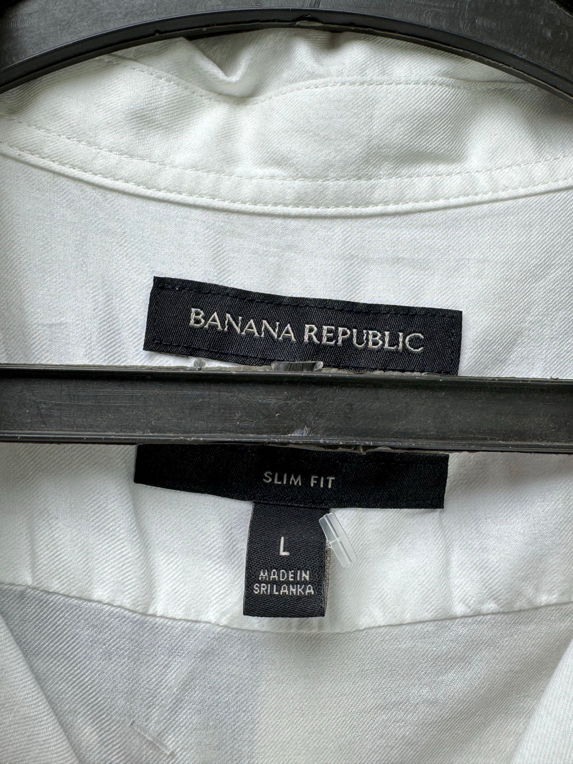 Banana Republic® Large | Chest: 23.5" | White | Camp Shirt | Cotton | 3259 - Genuine Maal