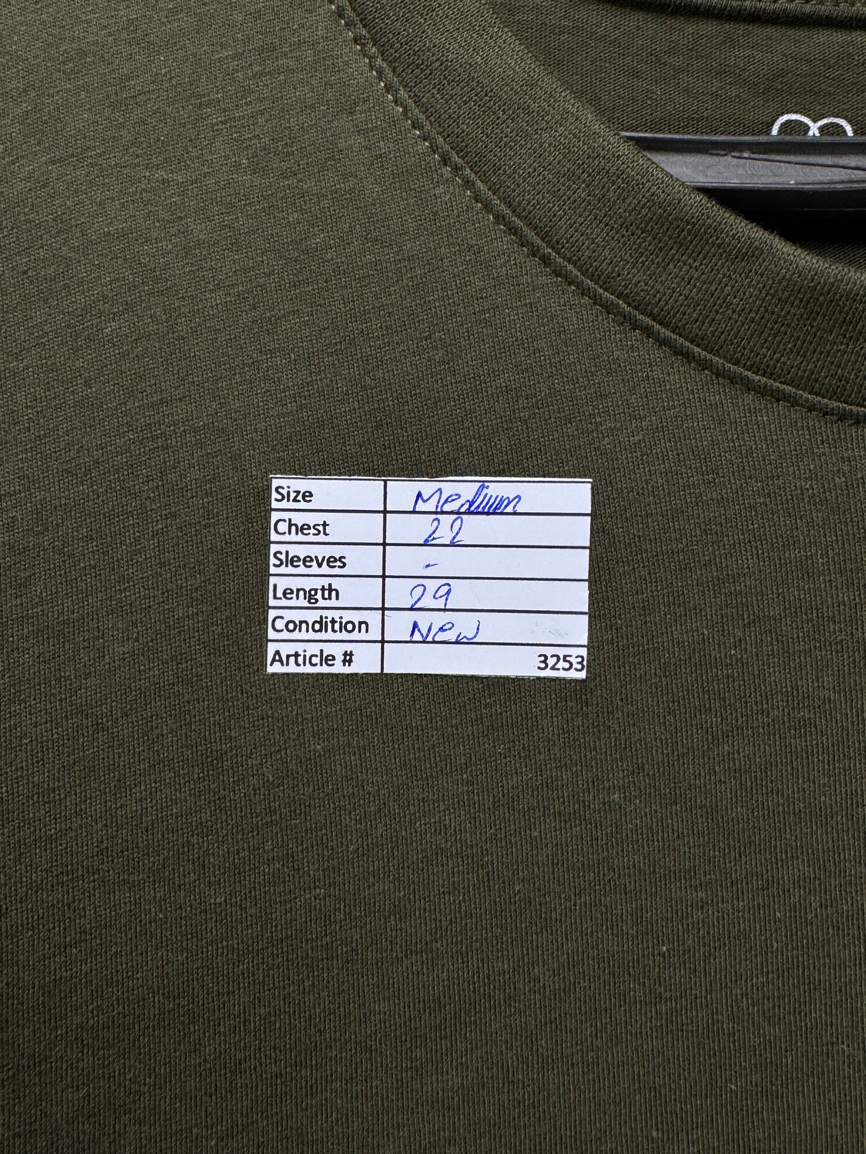 Primark® Medium | Chest: 22" | Dark Olive | T-Shirt | Cotton | 3253 - Genuine Maal