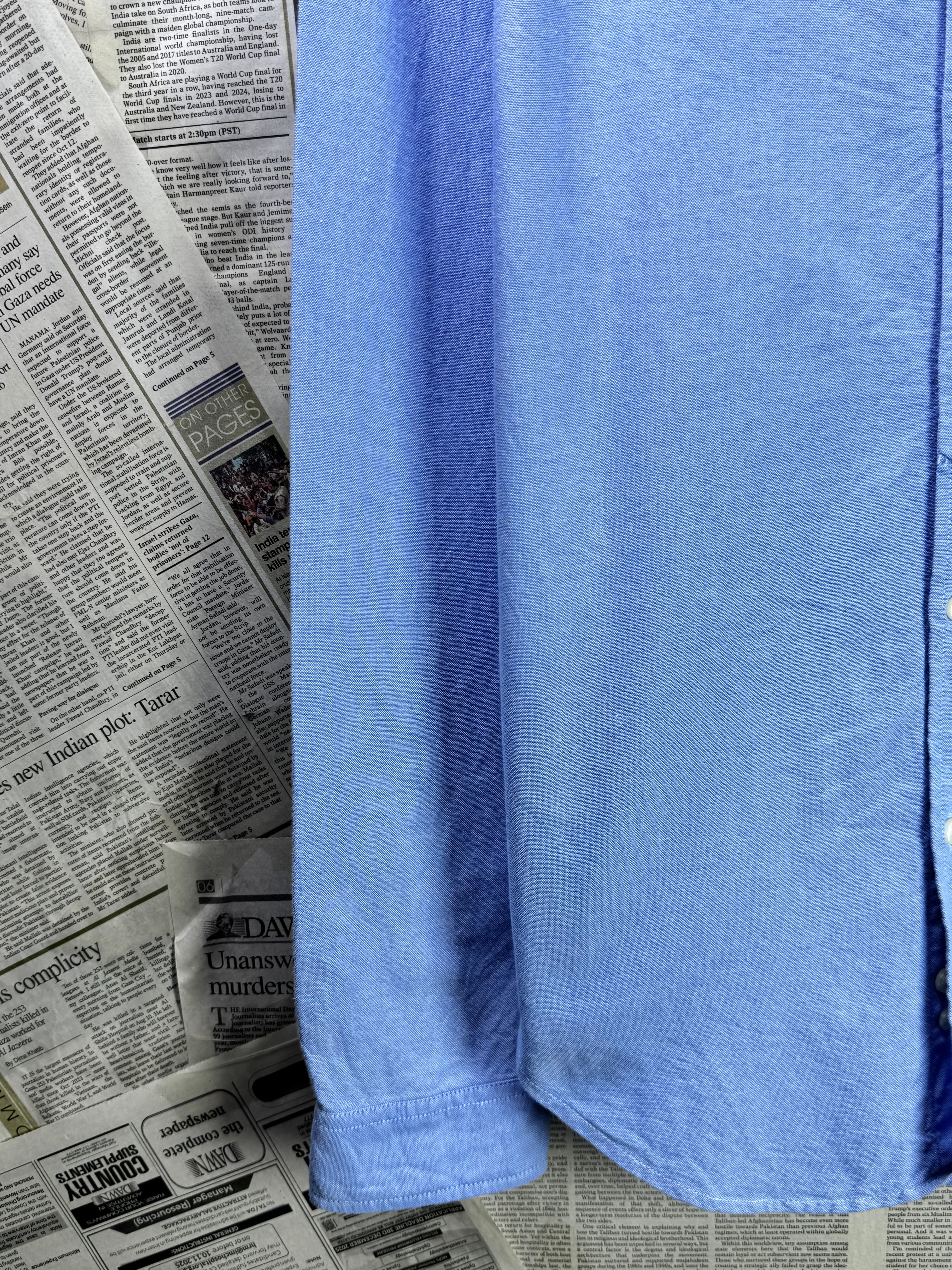 Zara® Small | Chest: 19" | Light Blue | Band Collar | Cotton | 3232 - Genuine Maal