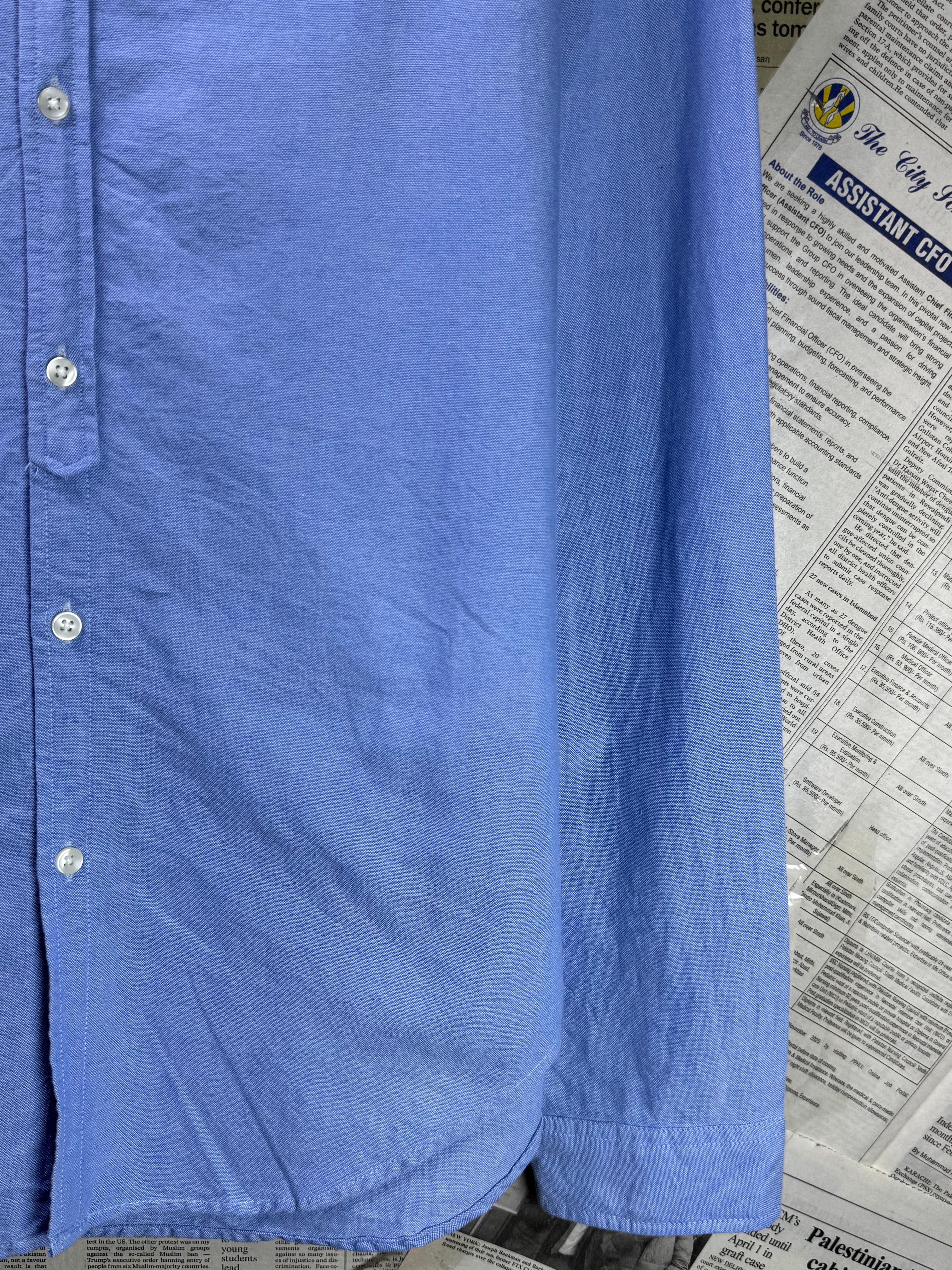 Zara® Small | Chest: 19" | Light Blue | Band Collar | Cotton | 3232 - Genuine Maal