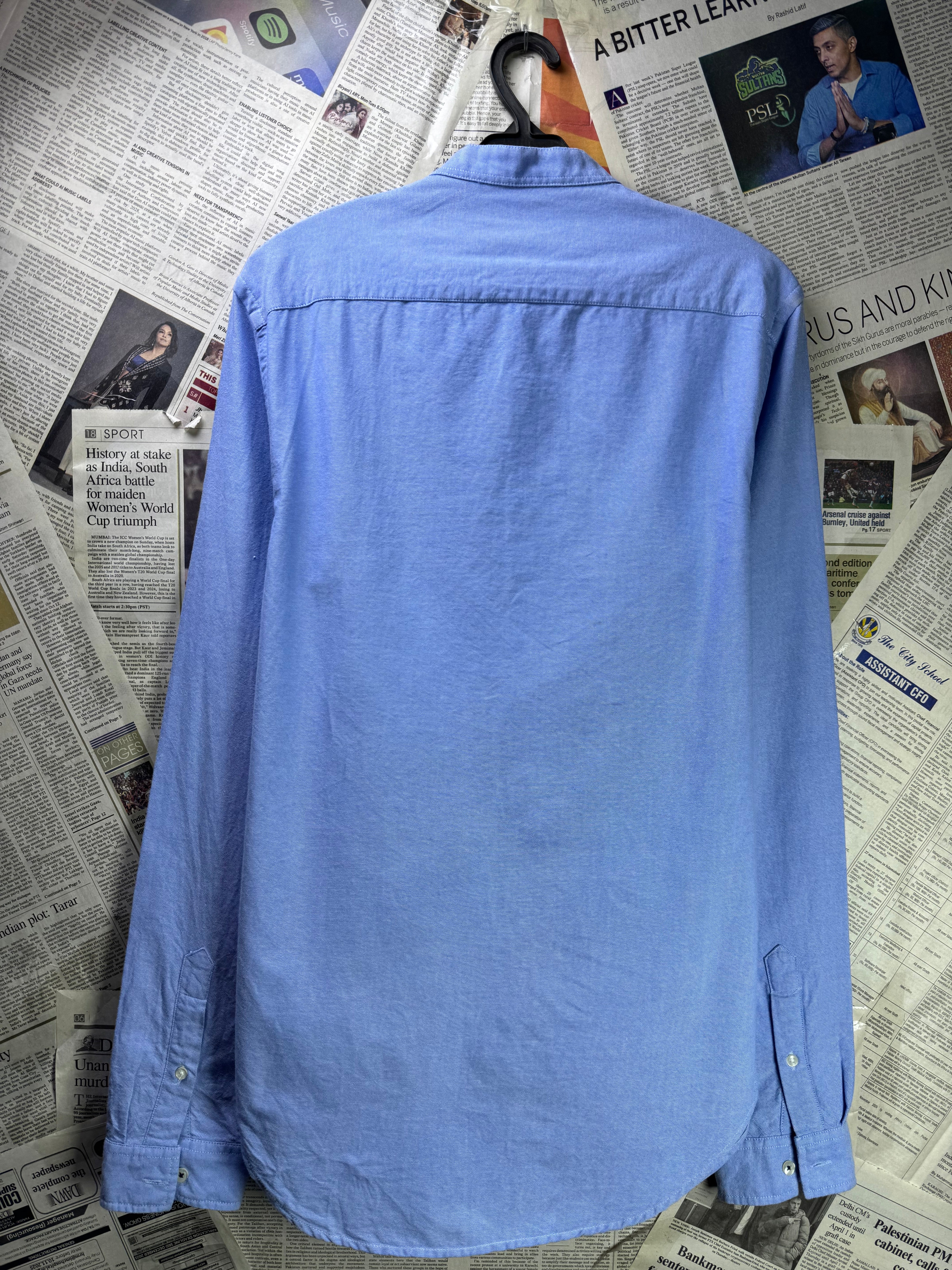 Zara® Small | Chest: 19" | Light Blue | Band Collar | Cotton | 3232 - Genuine Maal