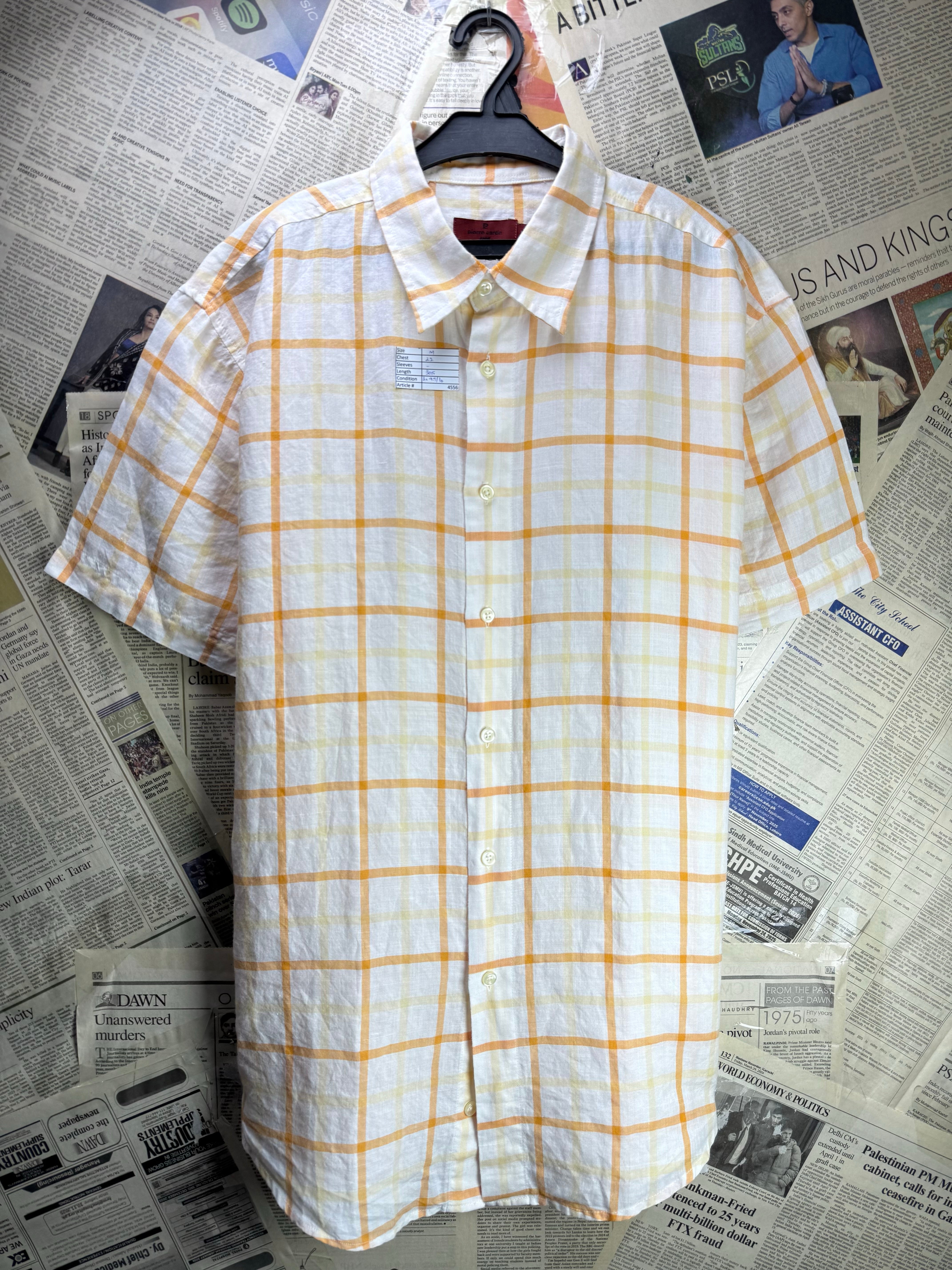 Pierre Cardin® Medium | Chest: 22" | Shirt | Ramie | 4556 - Genuine Maal