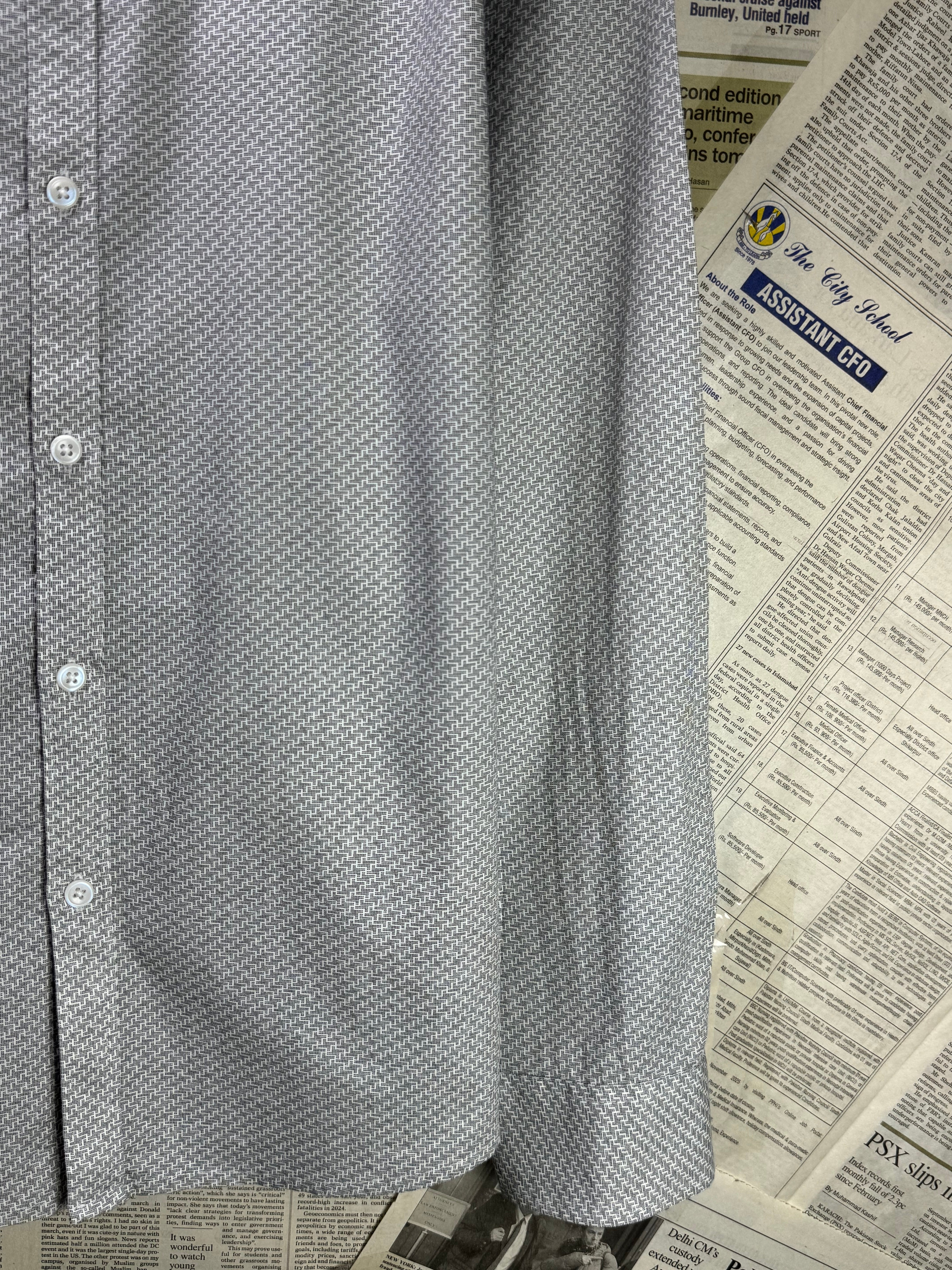 Steel&Jelly® Small | Chest: 20.5" | Gray | Shirt | Cotton | 3206 - Genuine Maal