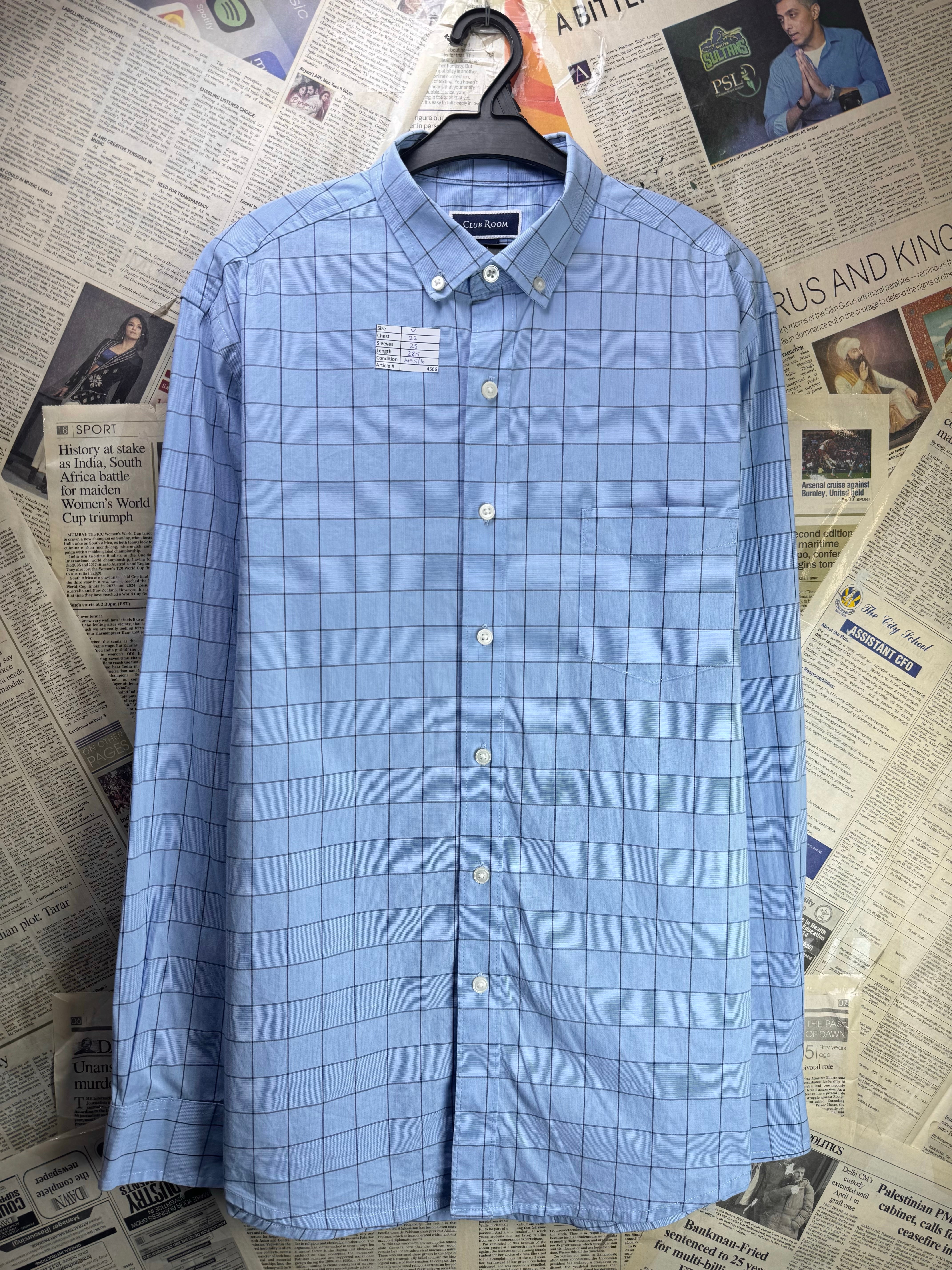 Club Room® Medium | Chest: 22" | Shirt | Cotton - Spandex | 4566 - Genuine Maal