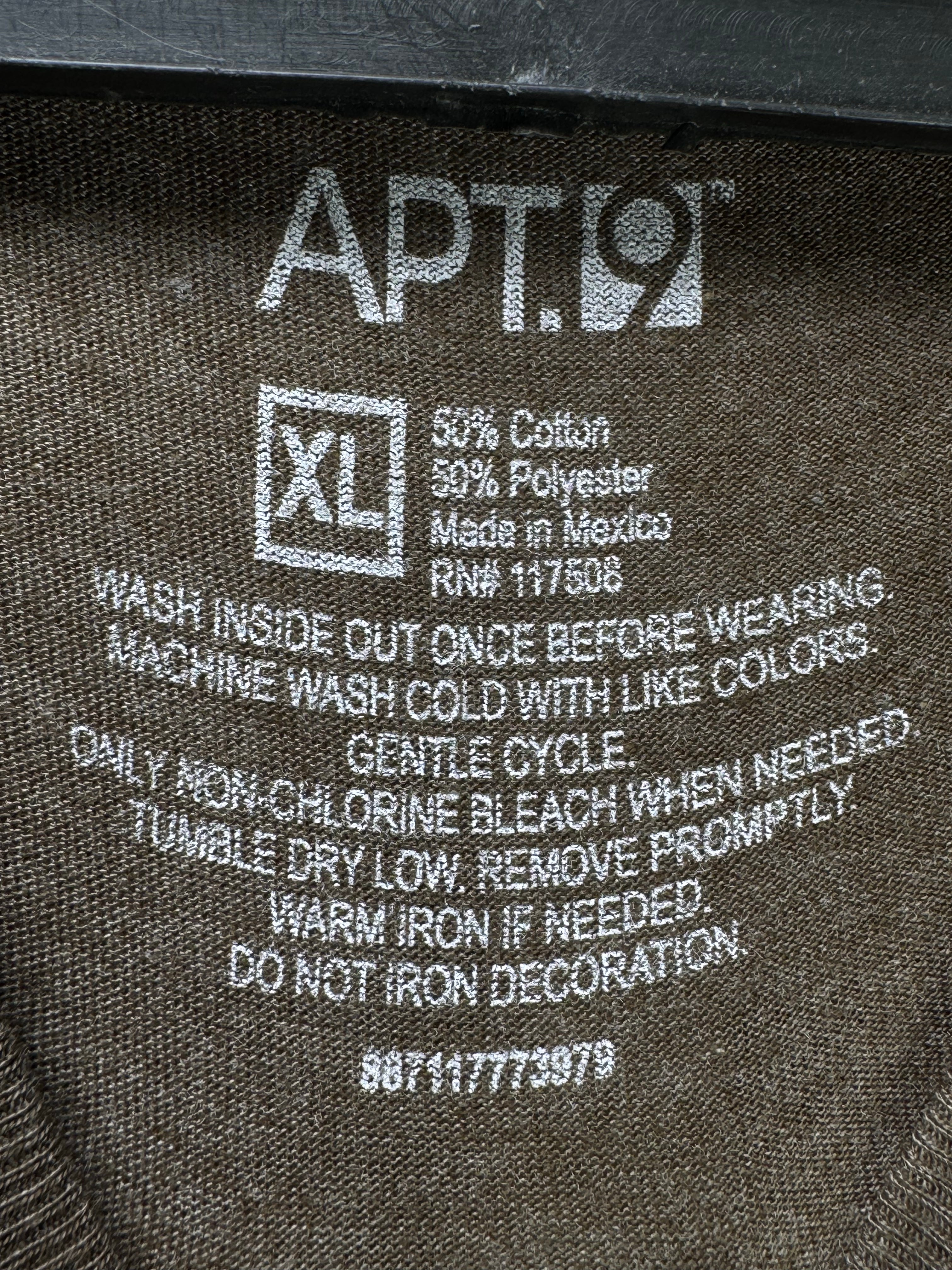 APT.9® Large | Chest: 24" | Brown | T-Shirt | Cotton - Poly | 3252 - Genuine Maal