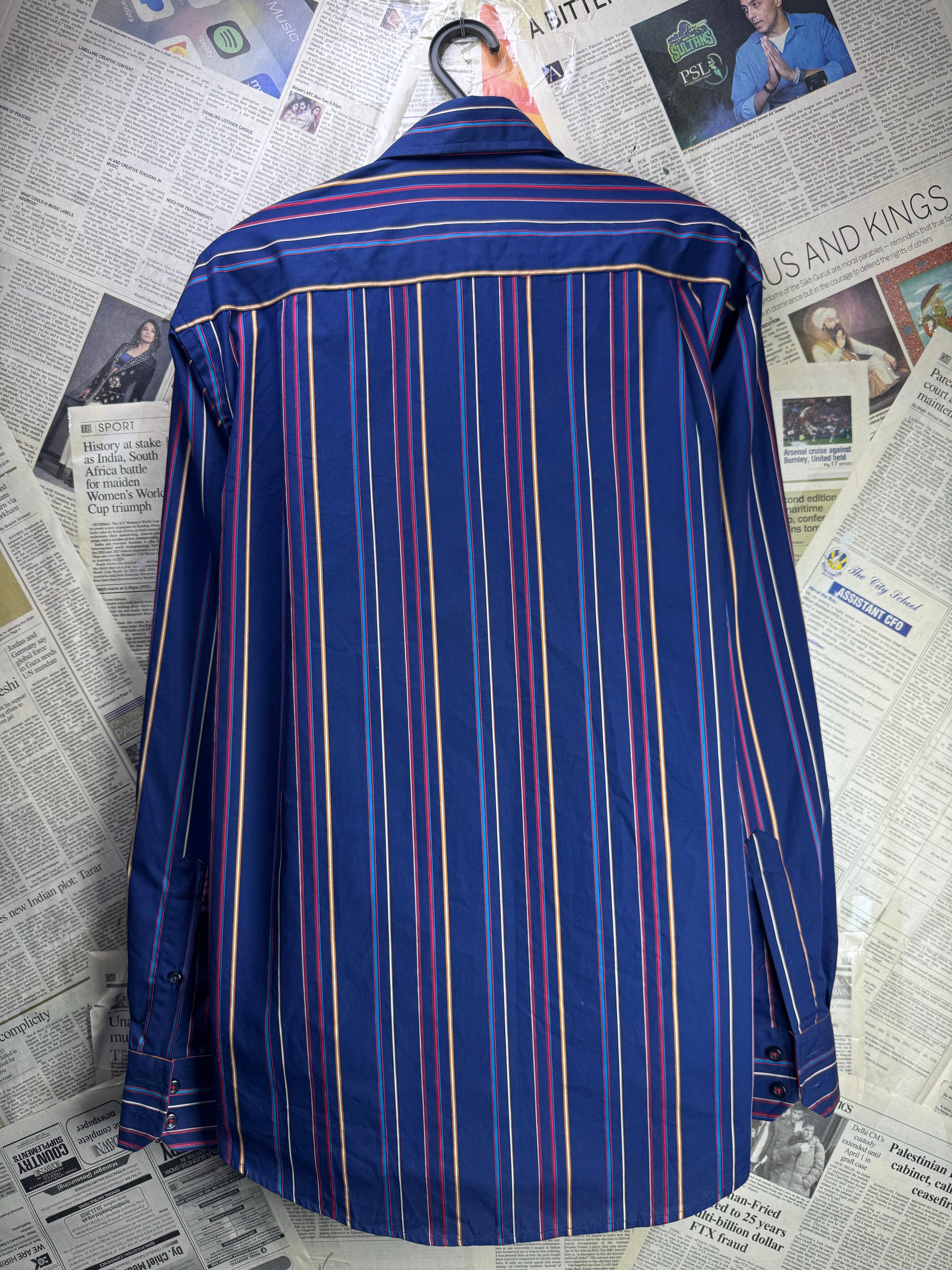 Peter England® Medium | Chest: 22.5" | Shirt | Polly - Cotton | 4766 - Genuine Maal