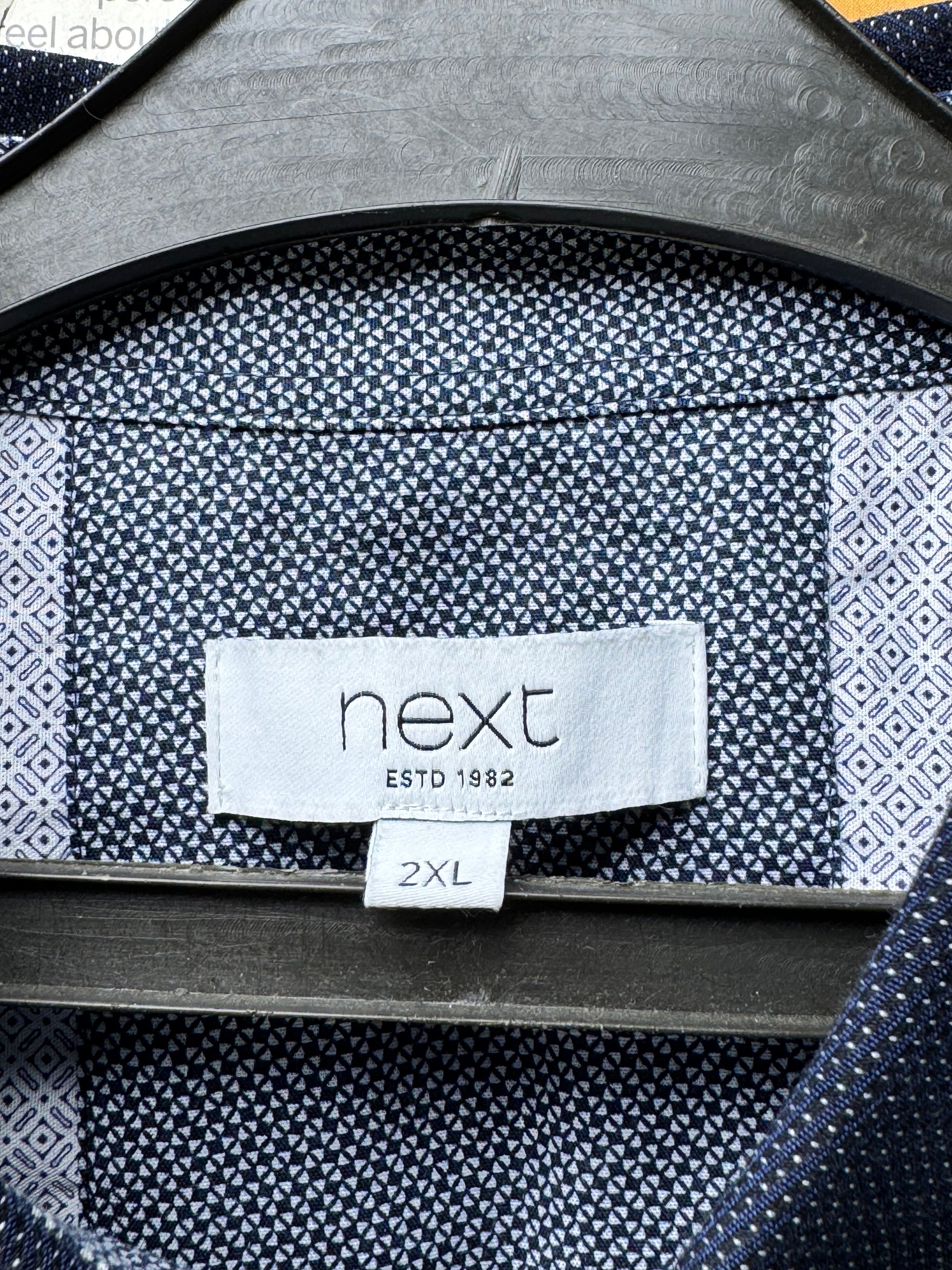 Next® XL | Chest: 26" | Micro Polka Dots | Navy Blue | Shirt | Cotton | 3425 - Genuine Maal