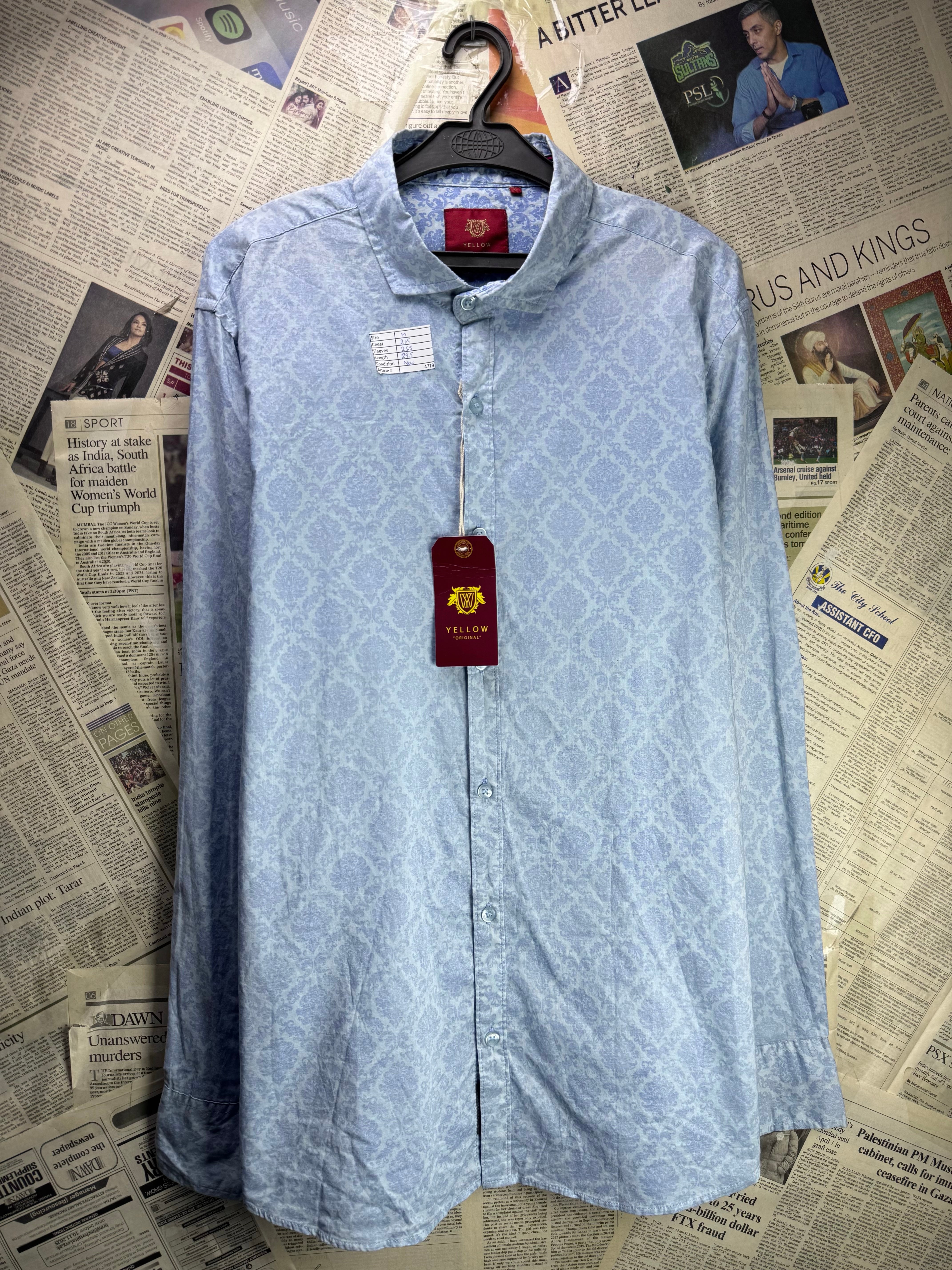 Yellow® Medium | Chest: 21.5" | Shirt | 4719 - Genuine Maal