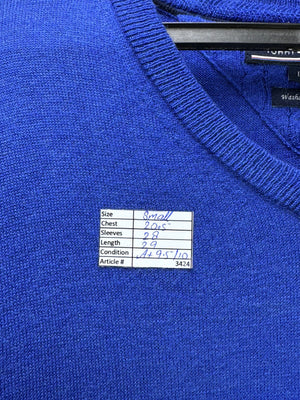T*mmyHilfiger® Small | Chest: 20.5" | Royal Blue - Warm | Sweater | Wool | 3424 - Genuine Maal
