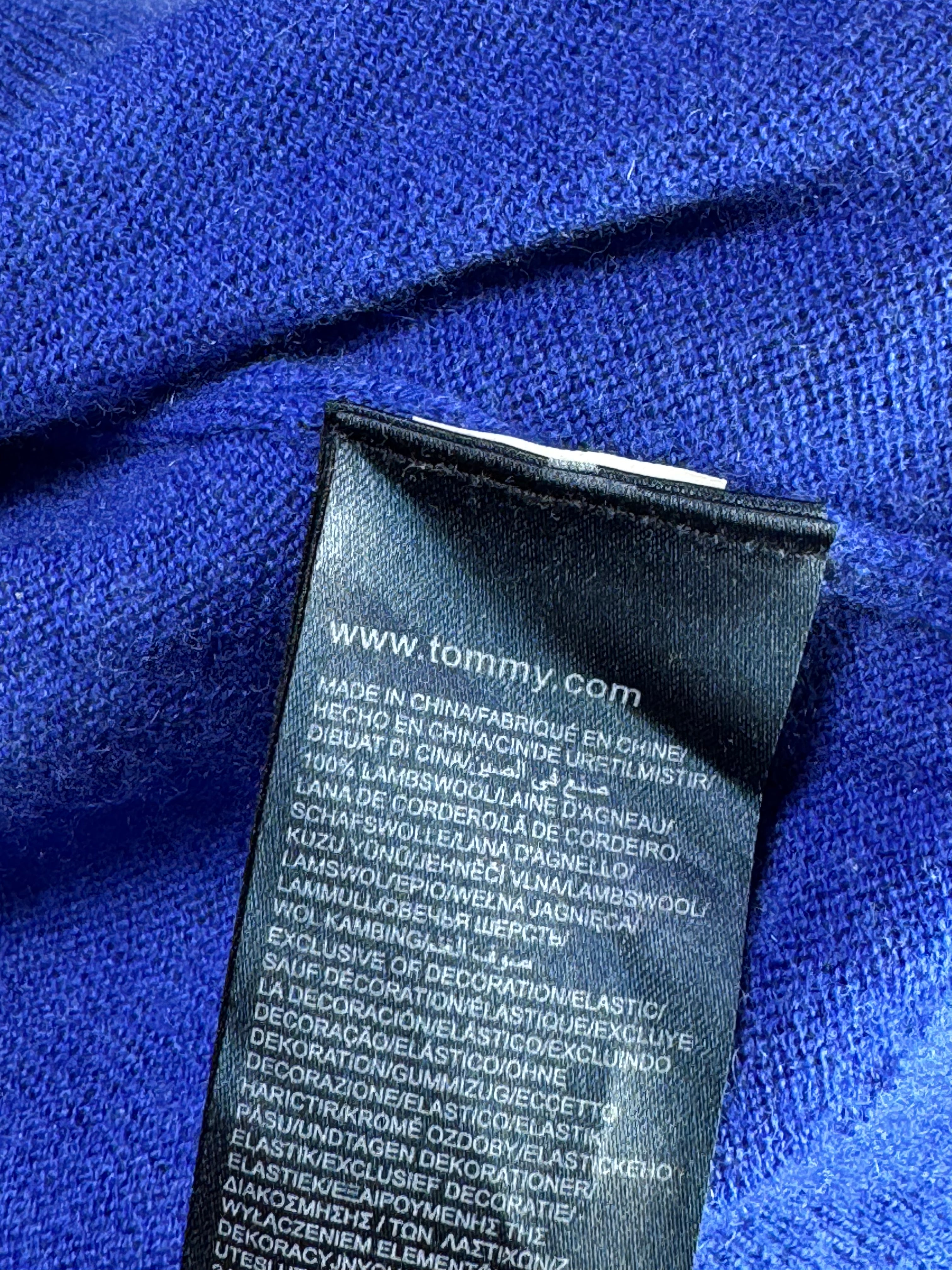 T*mmyHilfiger® Small | Chest: 20.5" | Royal Blue - Warm | Sweater | Wool | 3424 - Genuine Maal