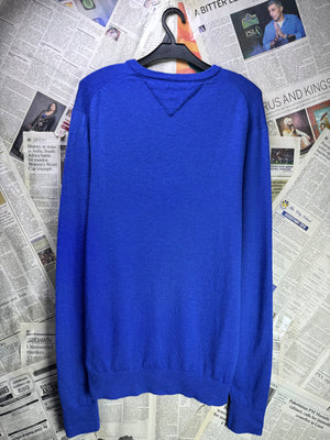 T*mmyHilfiger® Small | Chest: 20.5" | Royal Blue - Warm | Sweater | Wool | 3424 - Genuine Maal