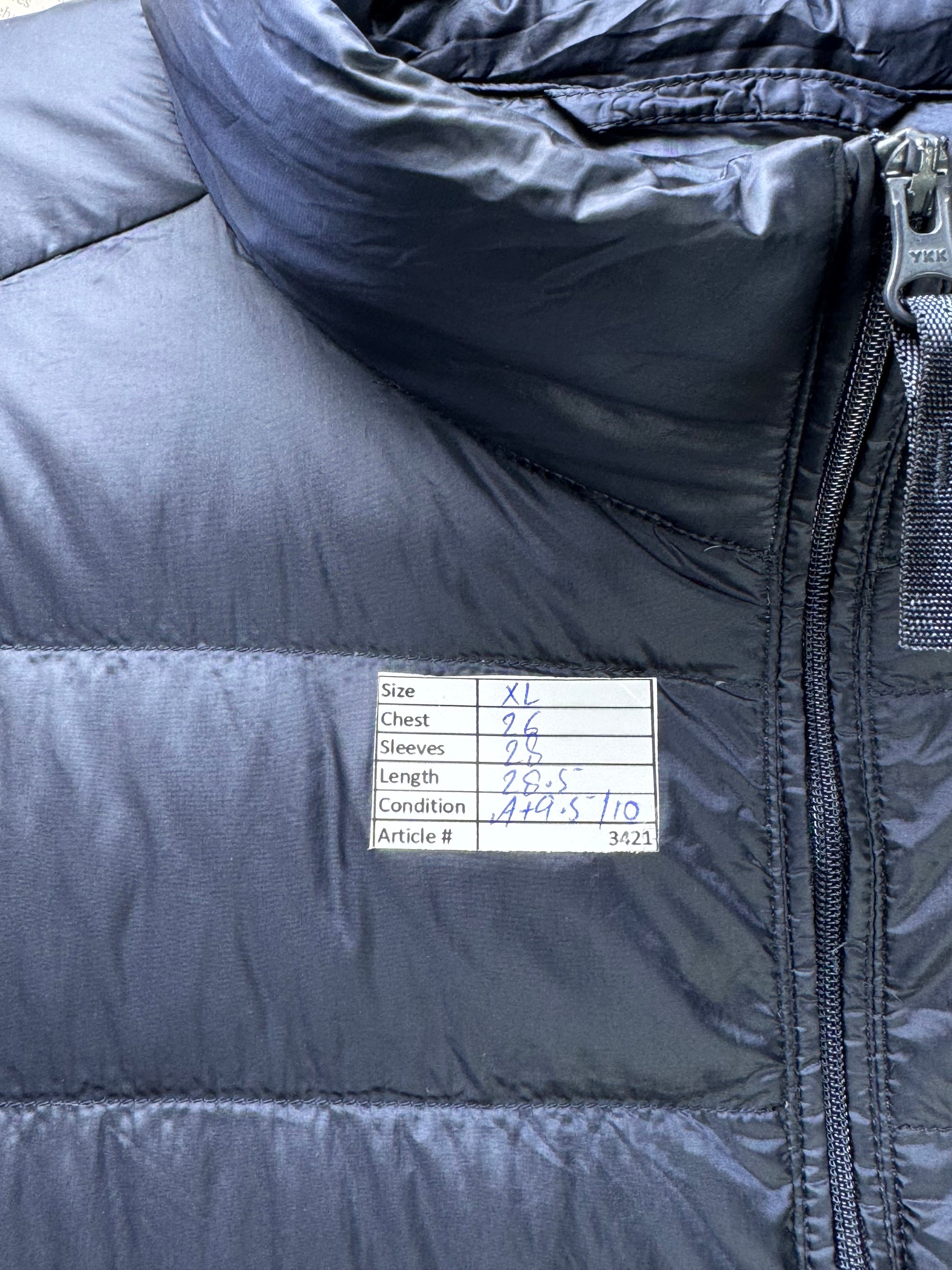 Uniqlo® XL | Chest: 26" | Navy blue | Puffer Jacket | Filling: Down/Feather | 3421 - Genuine Maal