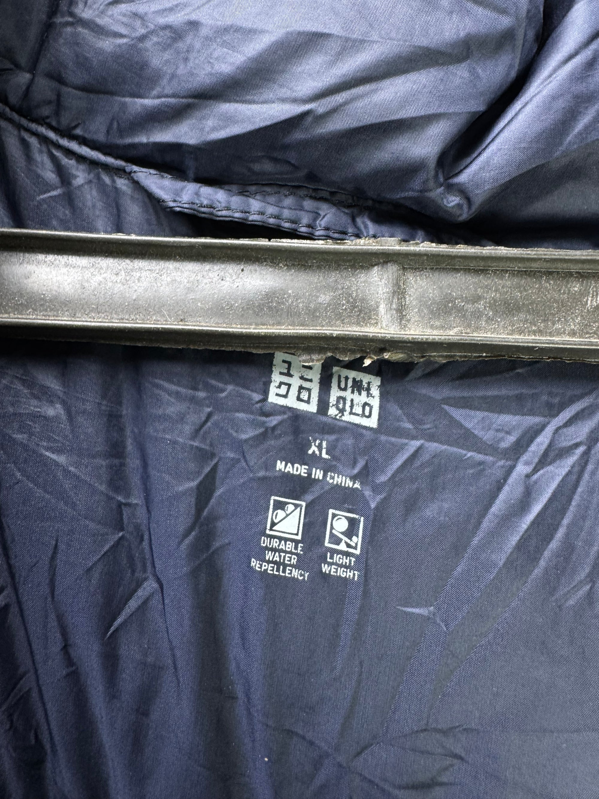 Uniqlo® XL | Chest: 26" | Navy blue | Puffer Jacket | Filling: Down/Feather | 3421 - Genuine Maal