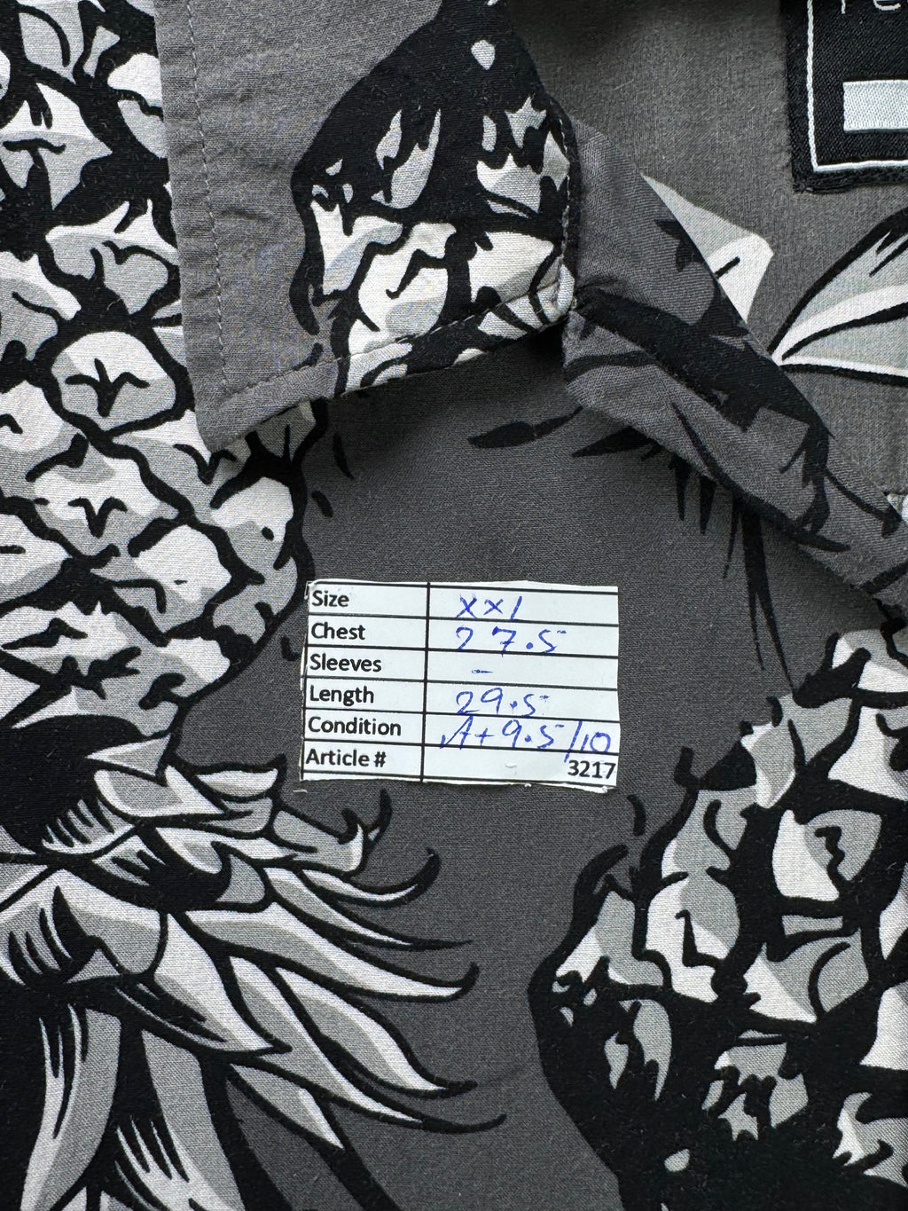 Redherring® XXL | Chest: 27.5"| Gray Floral | Hawaii Shirt | Viscose | 3217 - Genuine Maal