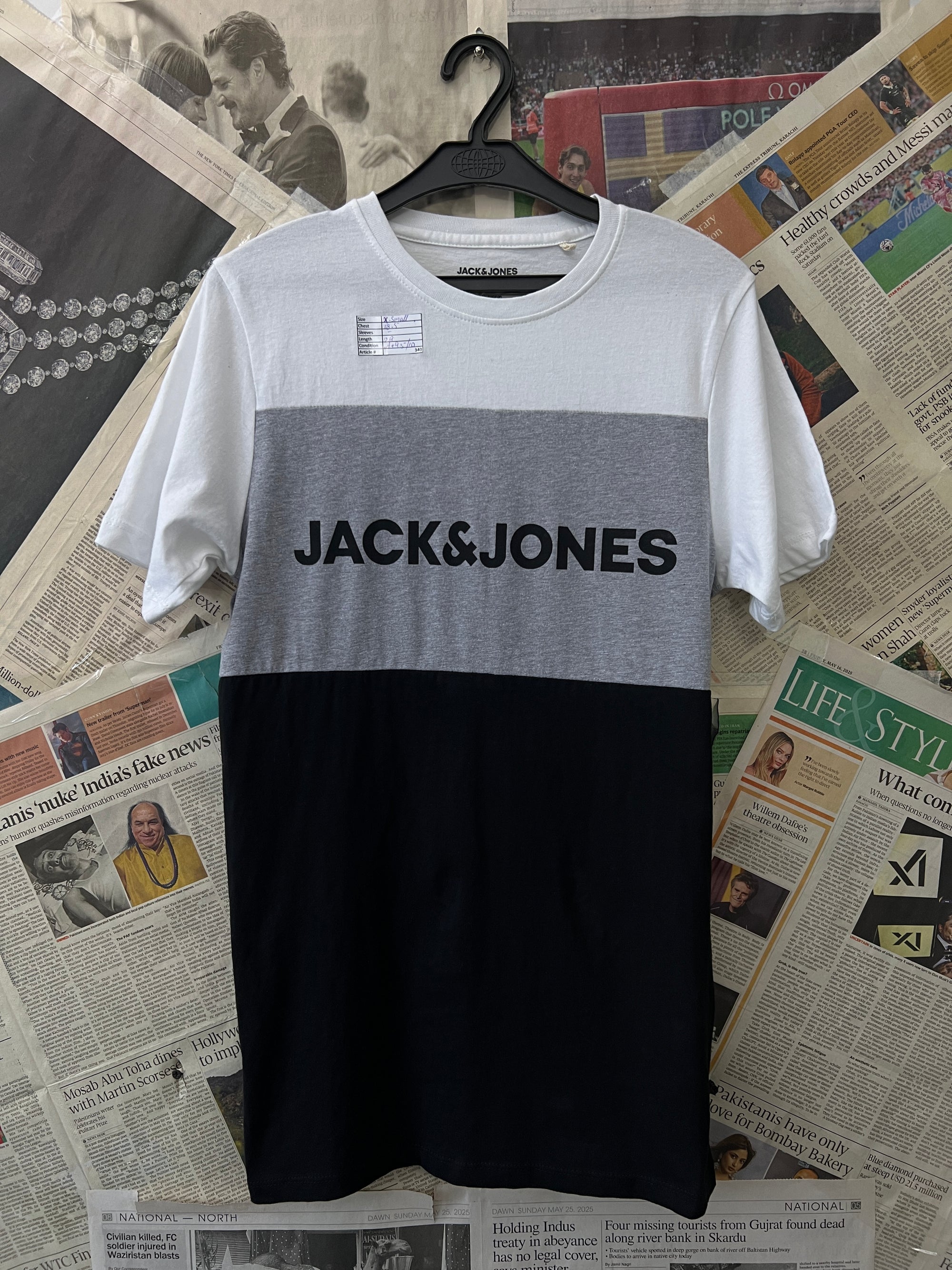 Jack & Jones® XS | Chest: 18.5" | White | T-Shirt | 340 - Genuine Maal
