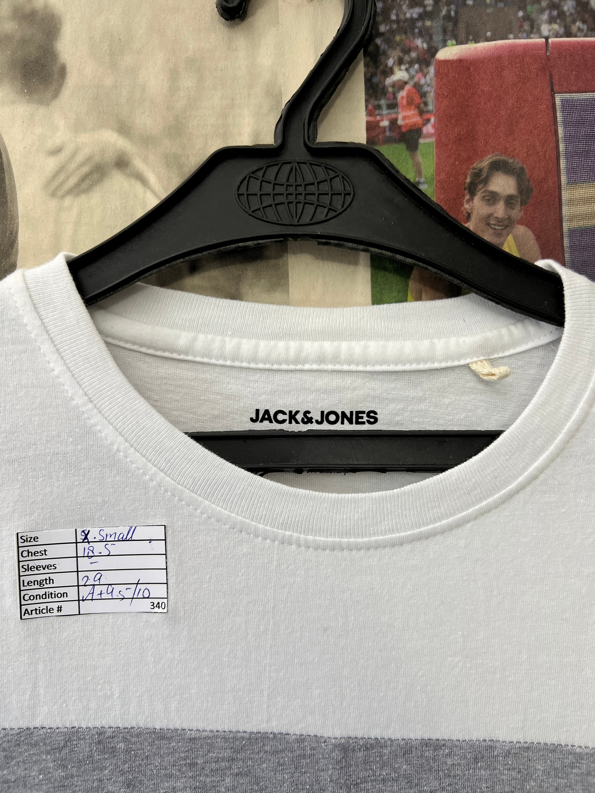 Jack & Jones® XS | Chest: 18.5" | White | T-Shirt | 340 - Genuine Maal