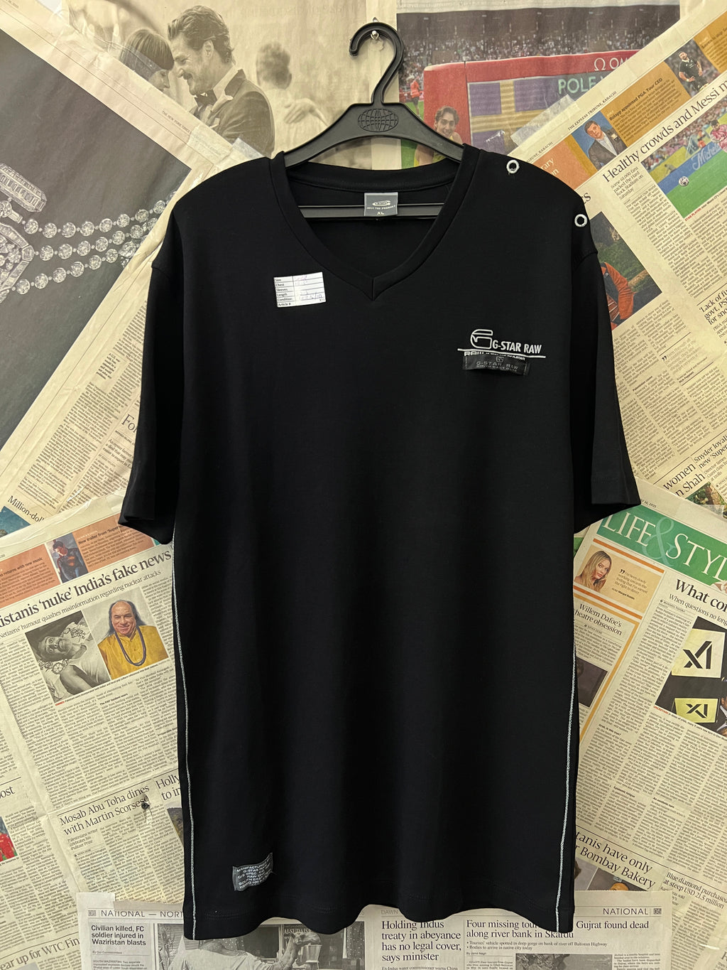 G - Star® Small | Chest: 19.5" | Black | T-Shirt | 321 - Genuine Maal