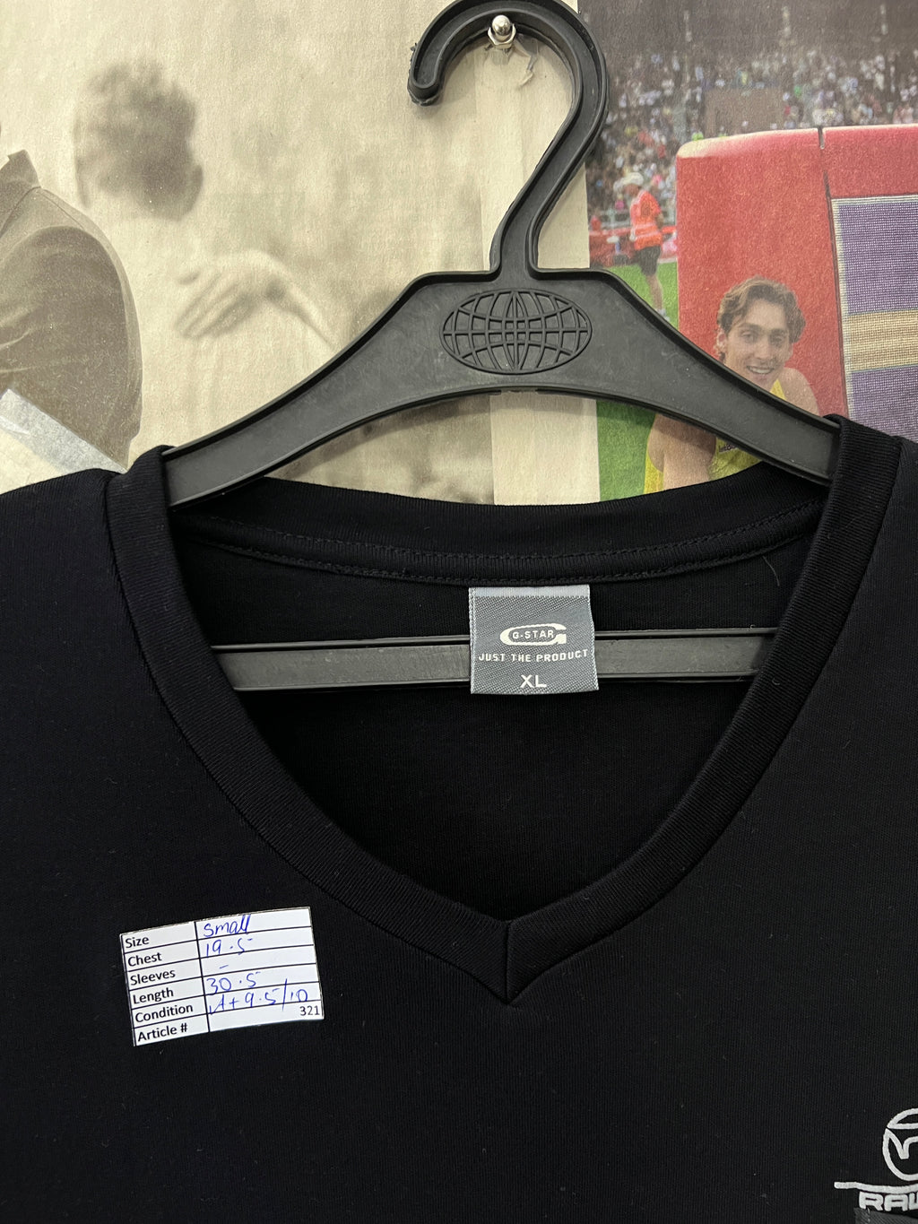 G - Star® Small | Chest: 19.5" | Black | T-Shirt | 321 - Genuine Maal