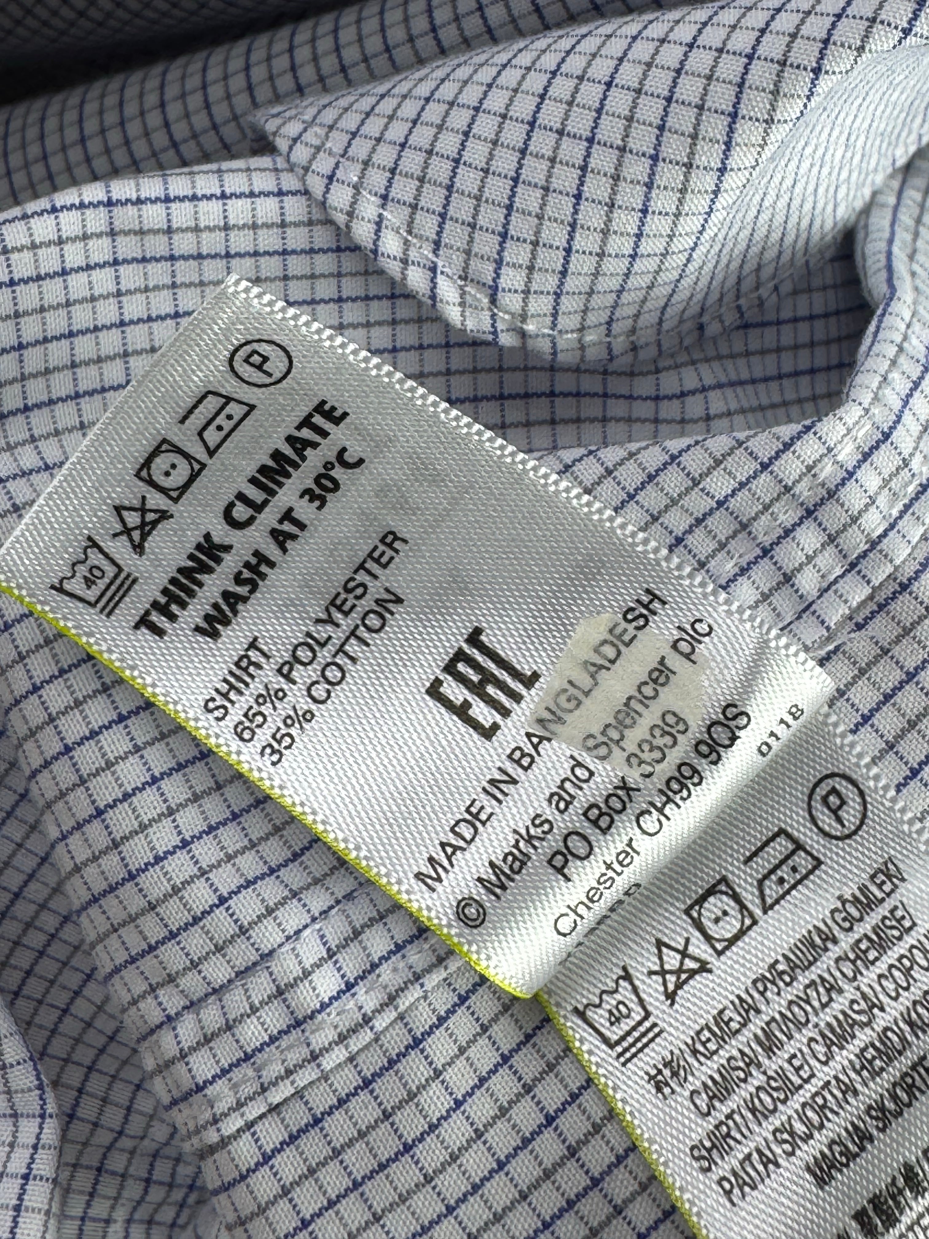 M&S® Large | Chest: 23" | Collar 15.5" Shirt | Poly - Cotton | 4748 - Genuine Maal