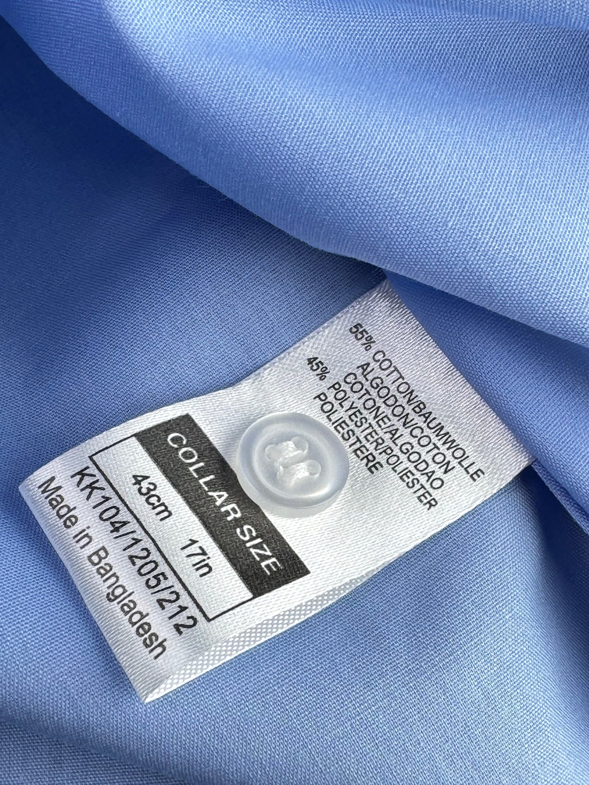 Kuston Kit® L/XL | Chest: 24.5" | Light Blue | Collar 17" Shirt | Poly - Cotton | 4799 - Genuine Maal