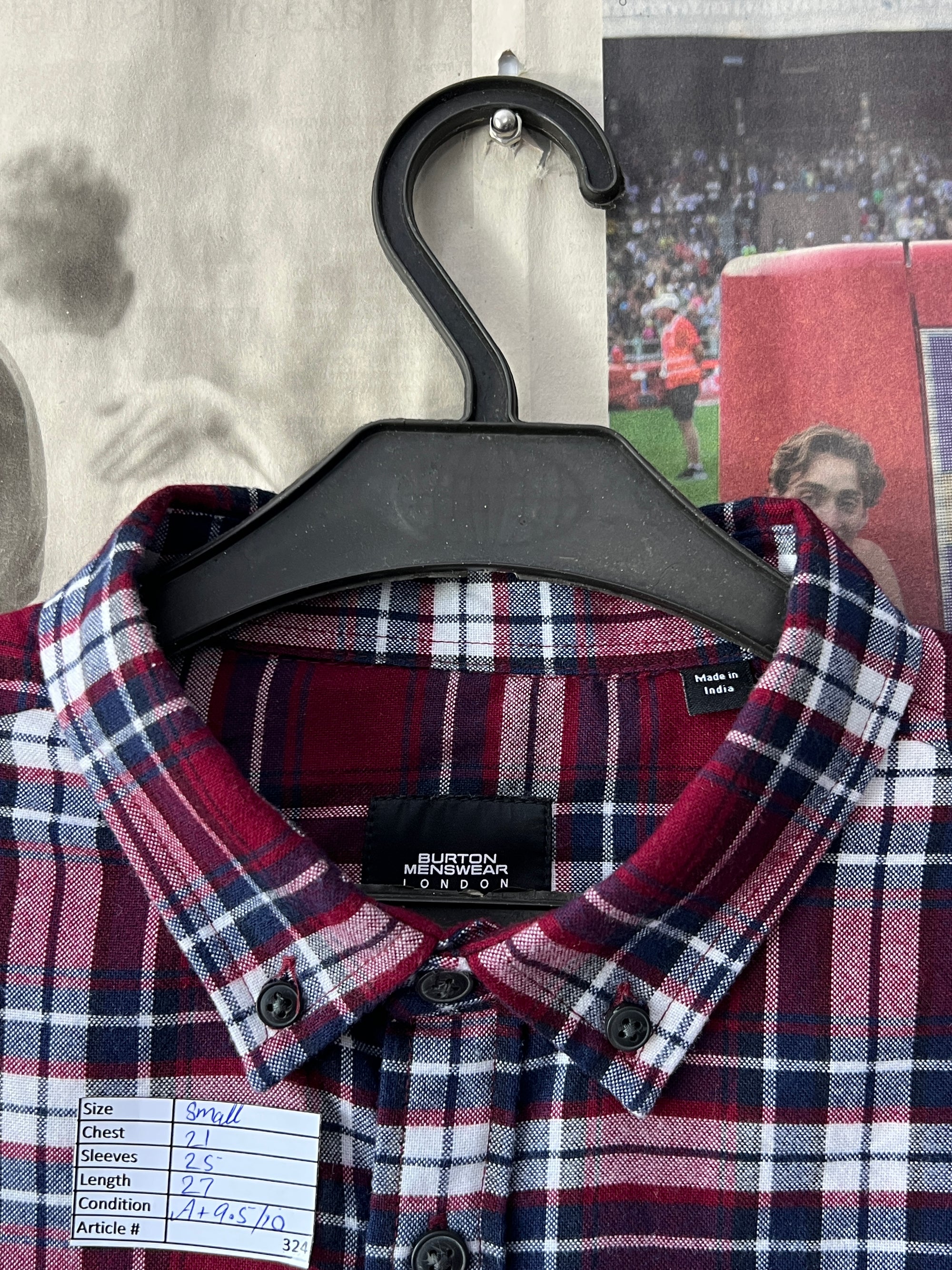 Burton® Small | Chest: 21" | Red Plaid | Shirt | 324 - Genuine Maal
