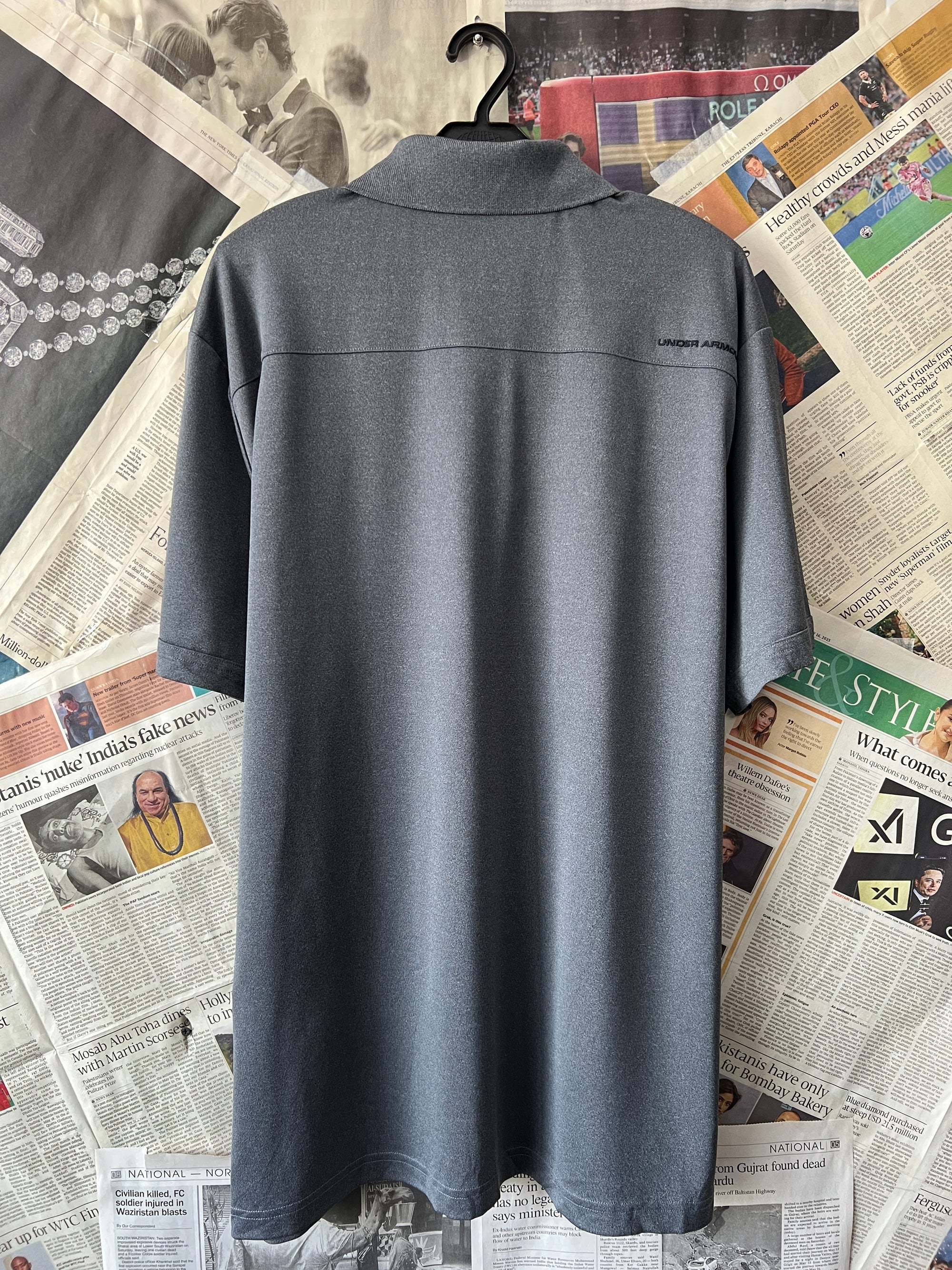 Under Armour® L/XL | Chest: 24.5" | Grey | Polo | 323 - Genuine Maal