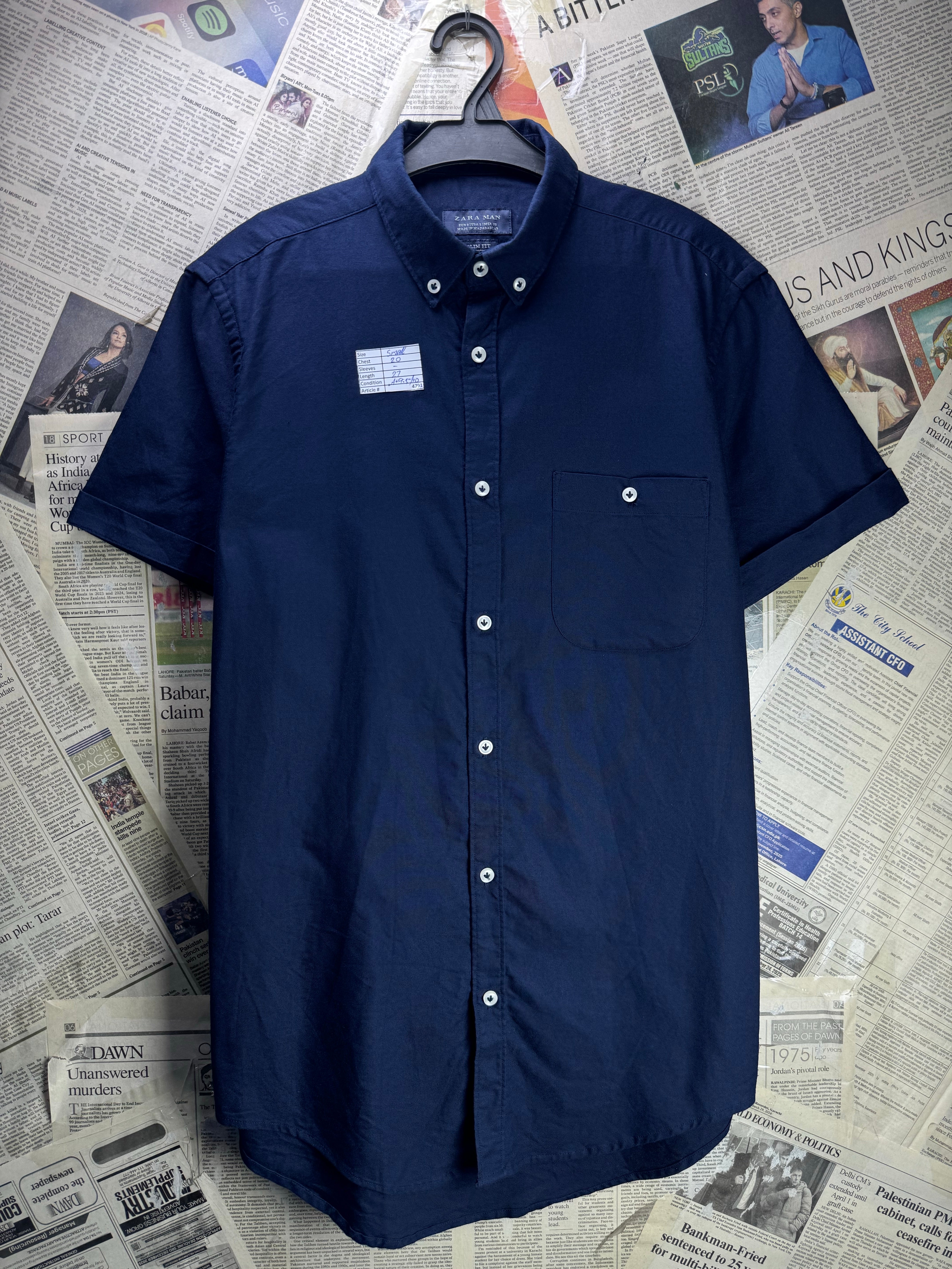 Zara® Small | Chest: 20" | Shirt | Cotton | 4791 - Genuine Maal