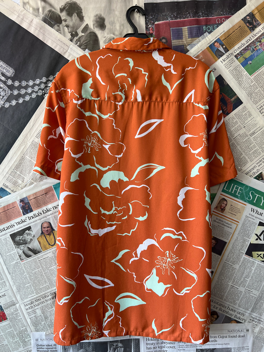 Asos® Large | Chest: 23.5" | Rust Orange | Huawei Shirt | 353 - Genuine Maal