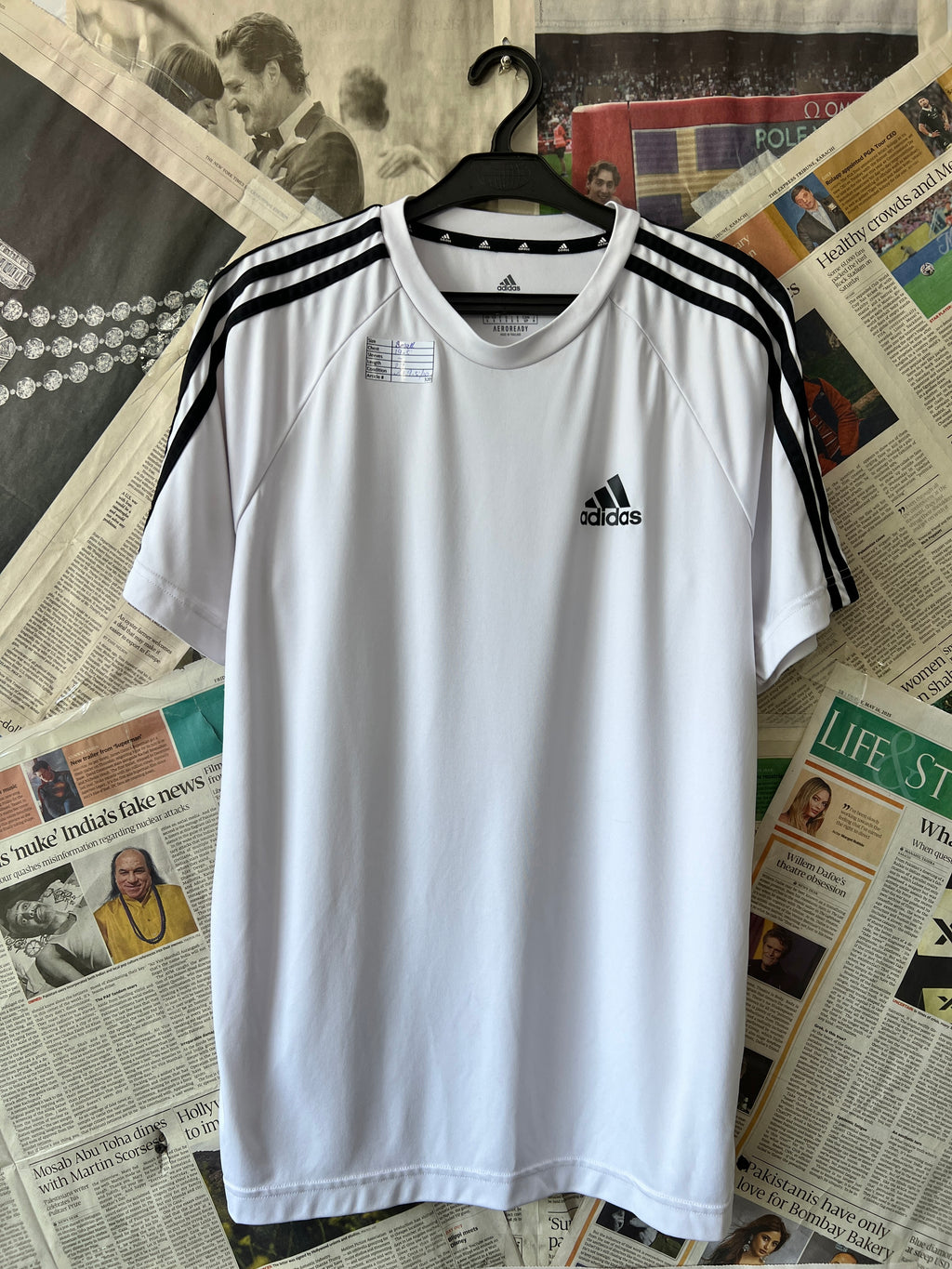 Adid*s® Small | Chest: 19.5" | White | T-Shirt | 320 - Genuine Maal