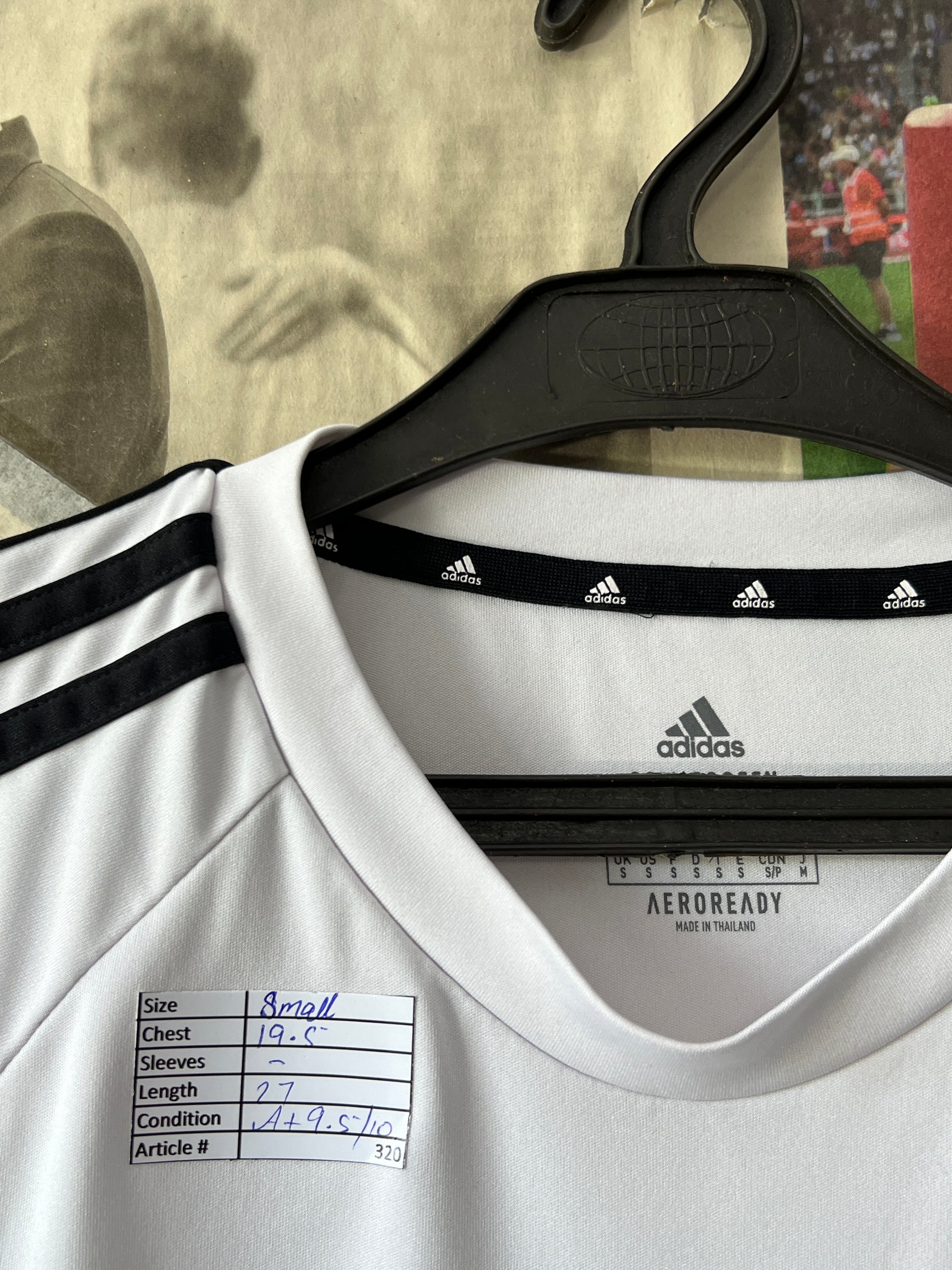 Adid*s® Small | Chest: 19.5" | White | T-Shirt | 320 - Genuine Maal