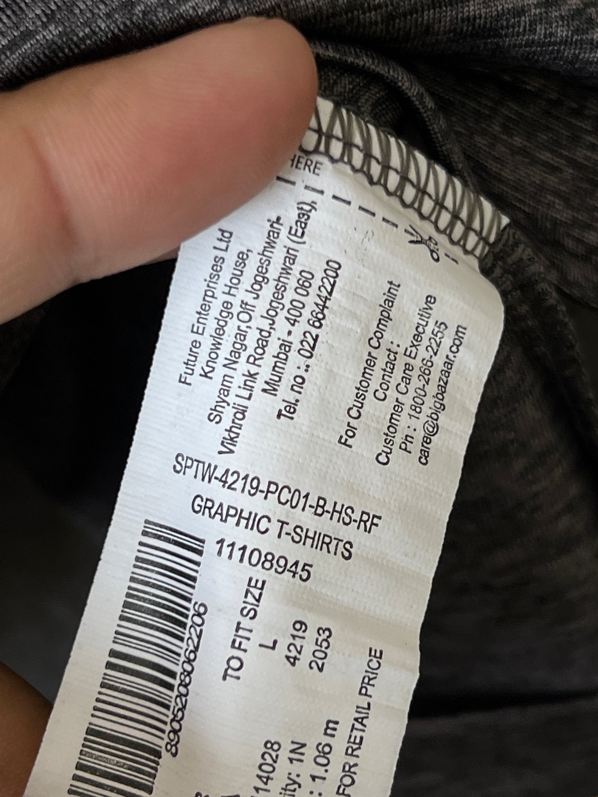 Spunk® Medium | Chest: 21.5" | Charcoal | T-Shirt | 332 - Genuine Maal