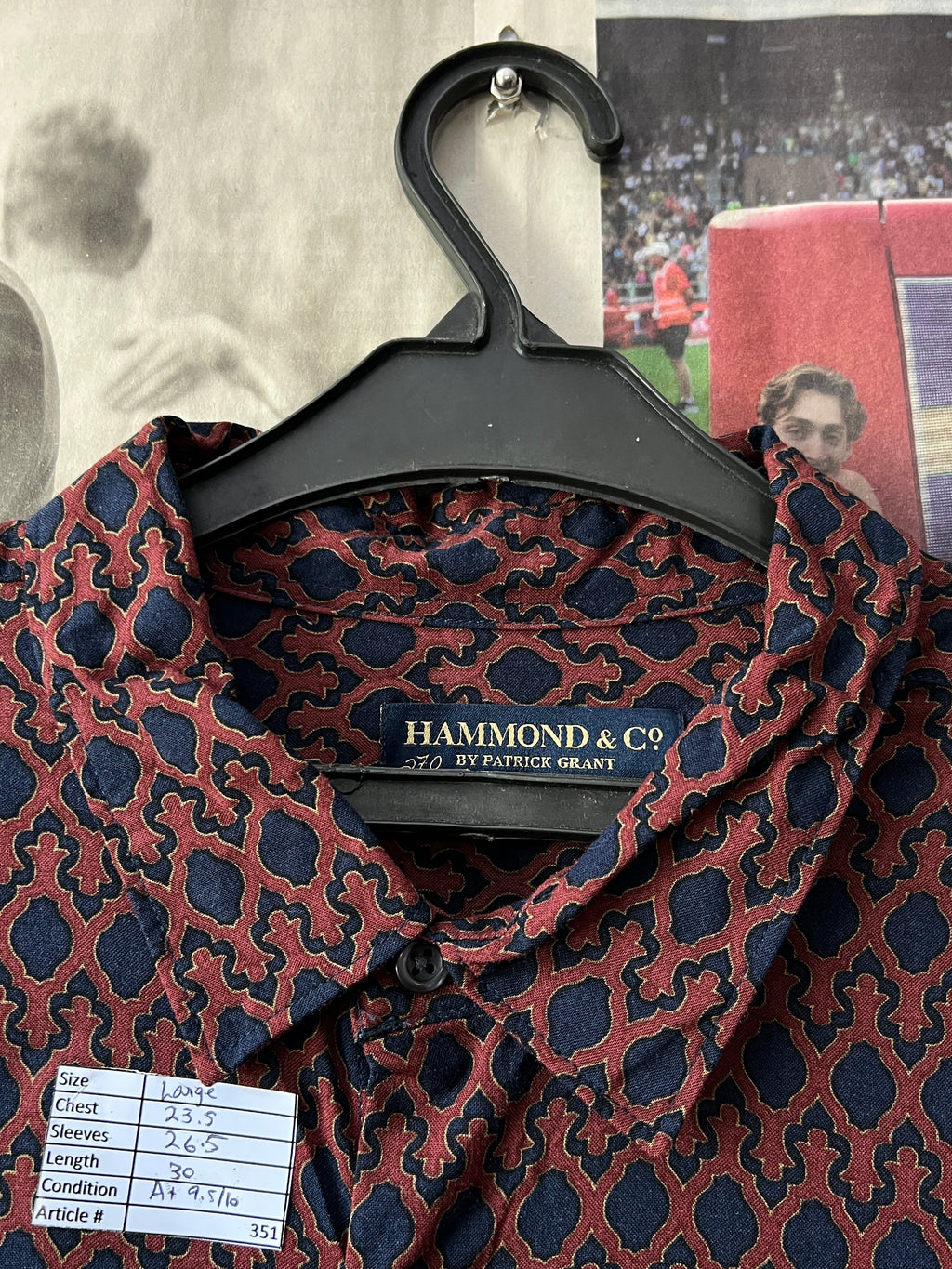 Hammond® Large | Chest: 23.5" | Pale Maroon | Shirt | 351 - Genuine Maal