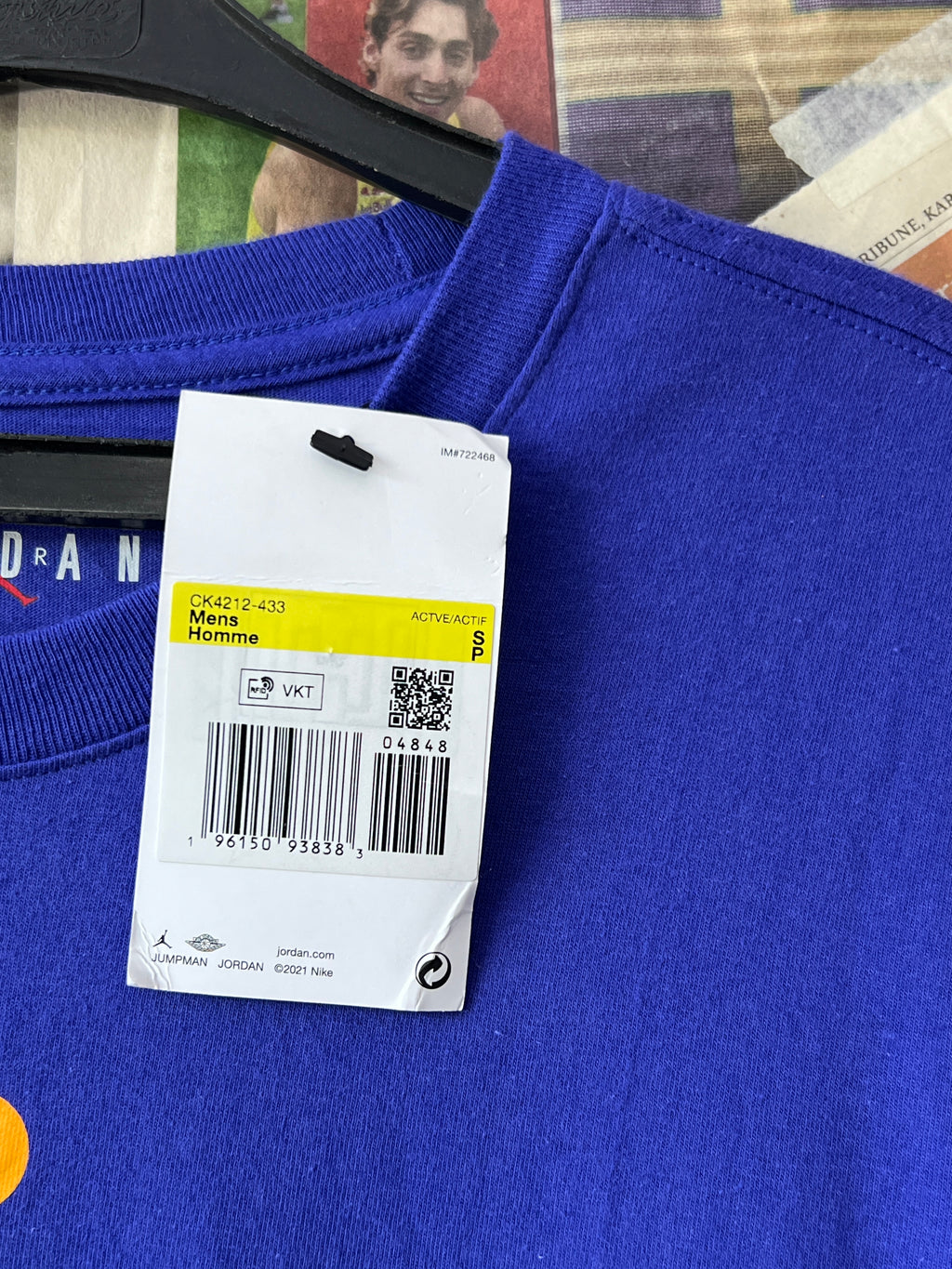 Jordan® Small | Chest: 20" | Purple | T-Shirt | 359 - Genuine Maal