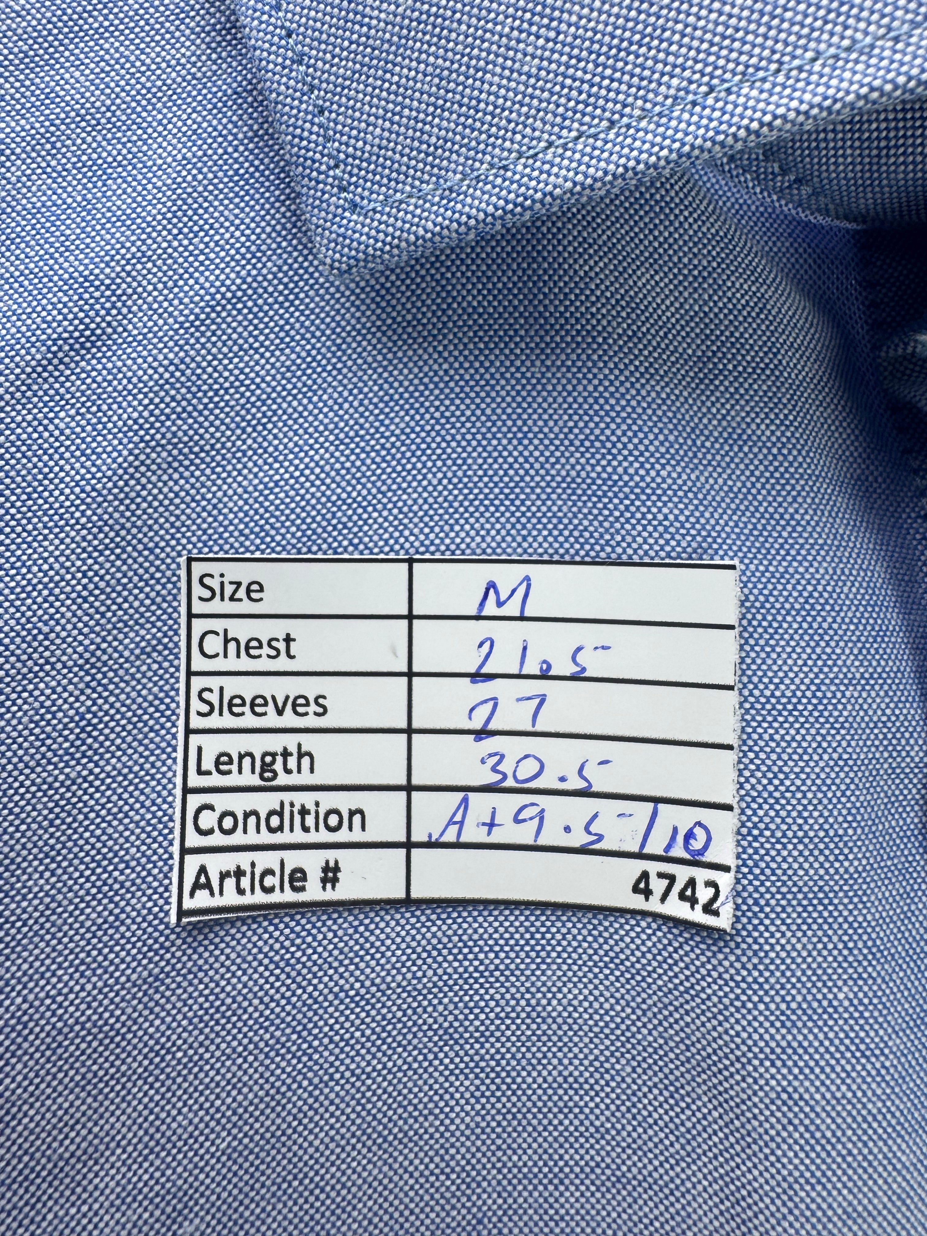 Albion® Medium | Chest: 21.5" | Collar 16" Shirt | Poly - Cotton | 4742 - Genuine Maal