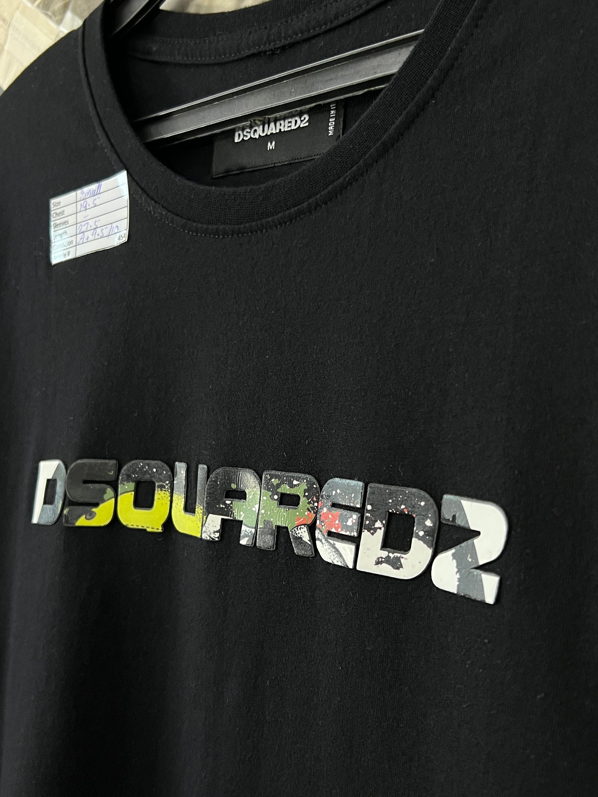 DSquared2® Small | Chest: 19.5" | Black | T-Shirt | 454 - Genuine Maal