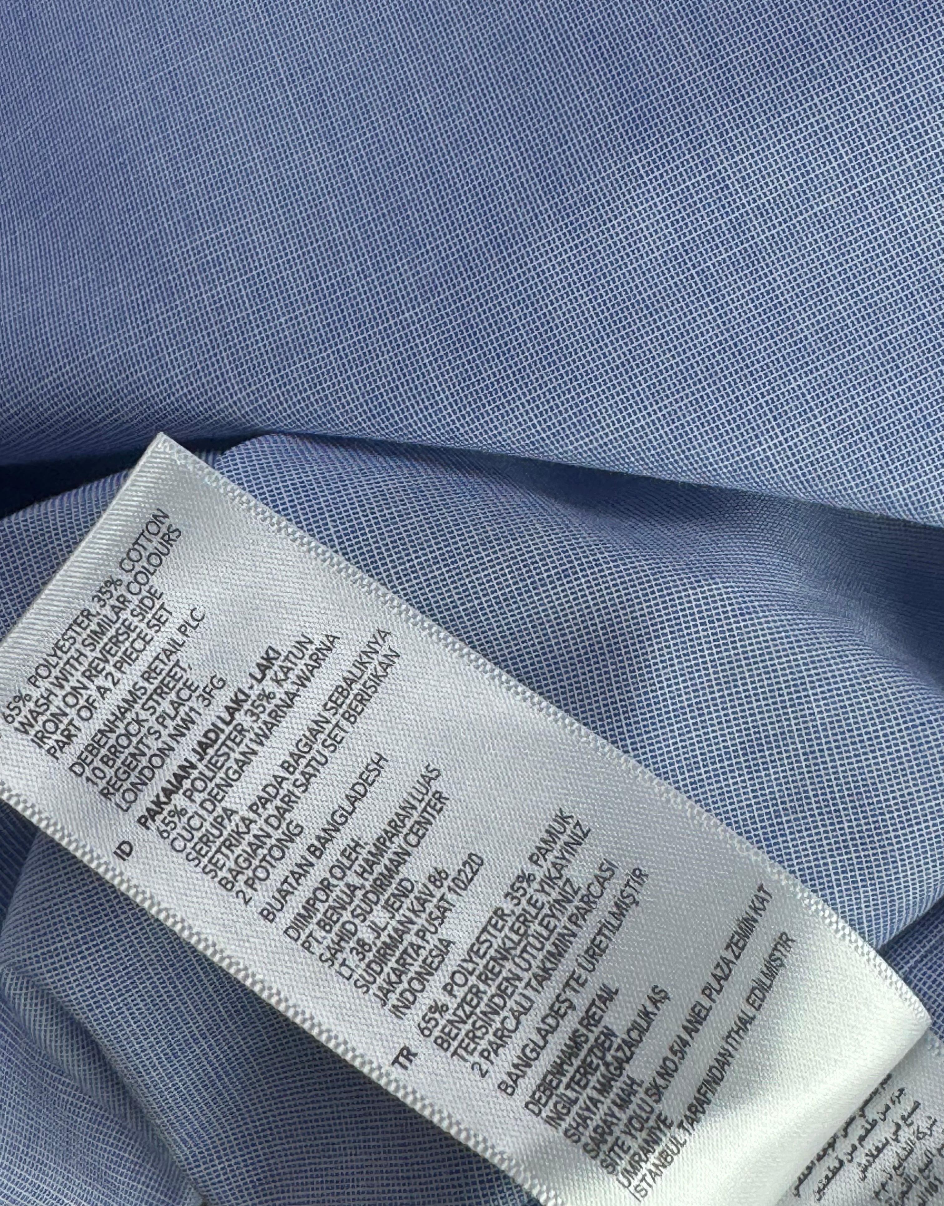 Debenhams® Medium | Chest: 21.5" | Collar 15" Shirt | Poly - Cotton | 4408 - Genuine Maal