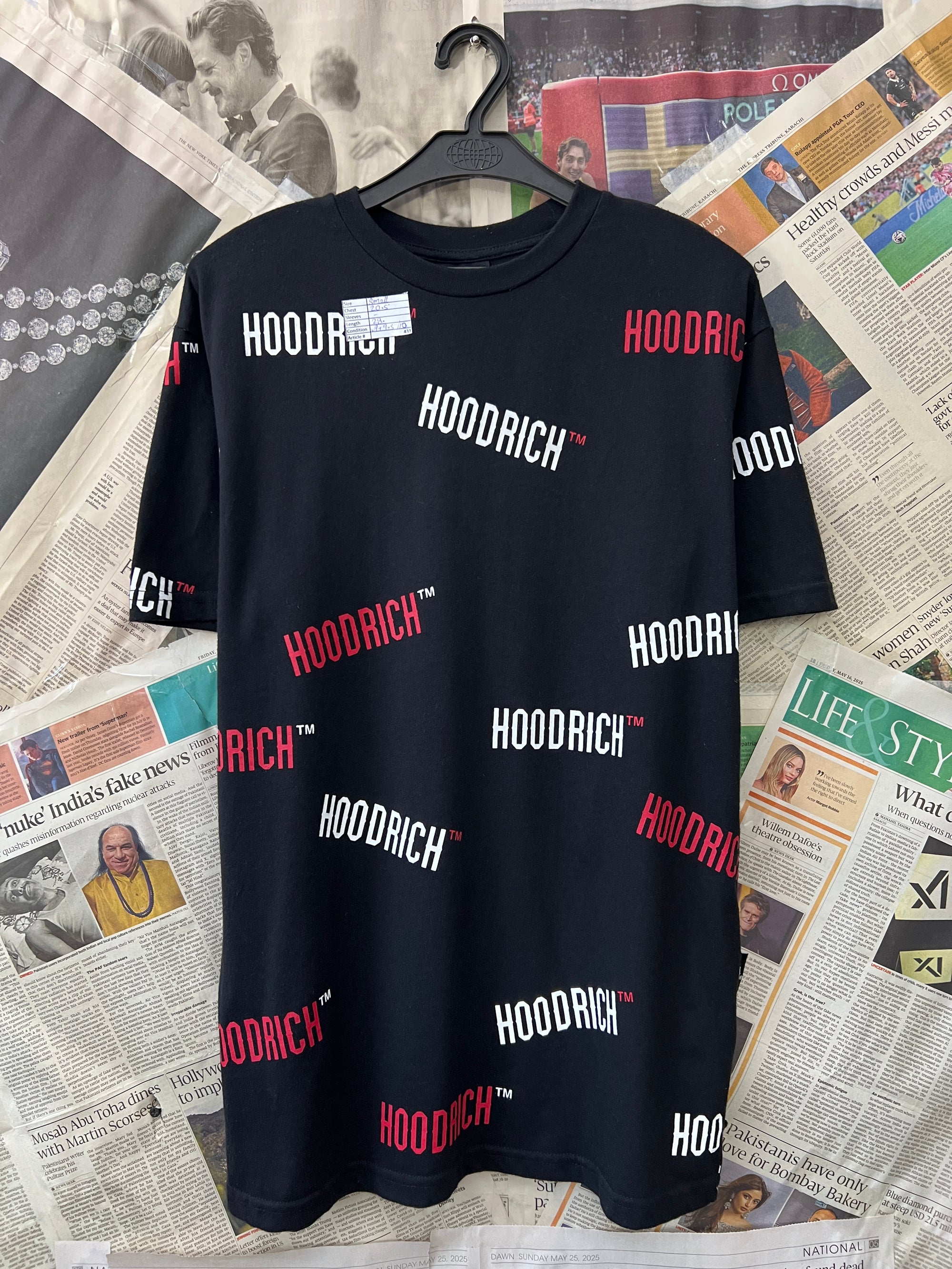 Hoosdrich® Small | Chest: 20.5" | Black | T-Shirt | 431 - Genuine Maal