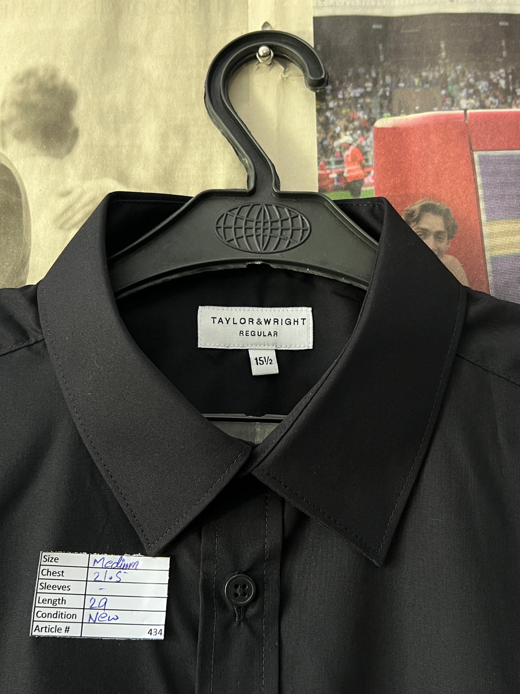 Taylor & Wright® Medium | Chest: 21.5" | Black | Shirt | 434 - Genuine Maal